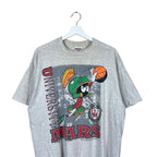 1991 Marvin The Martian University of Mars Basketball Tee Heather Grey