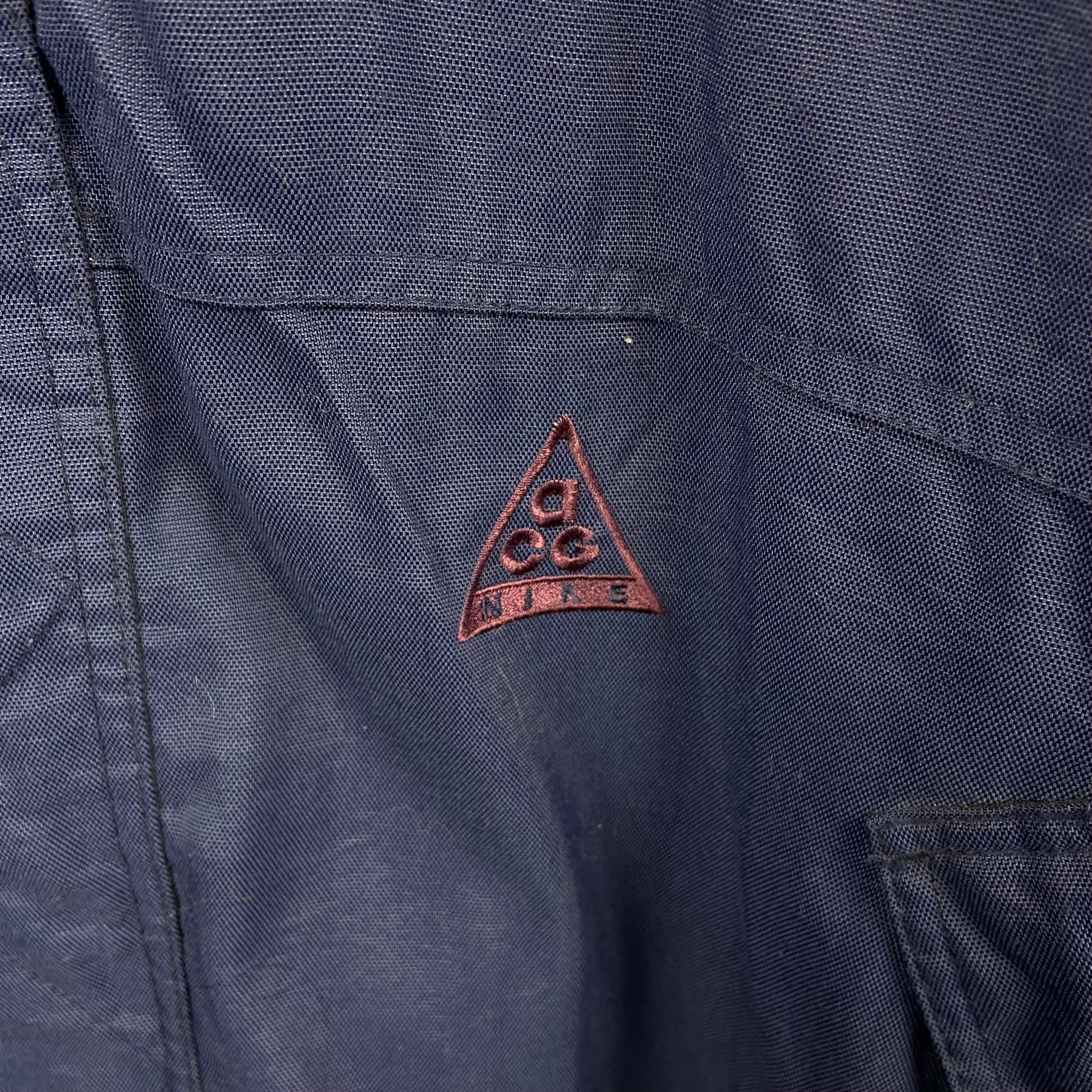 Vintage 90s Nike ACG Down Parka Jacket Navy
