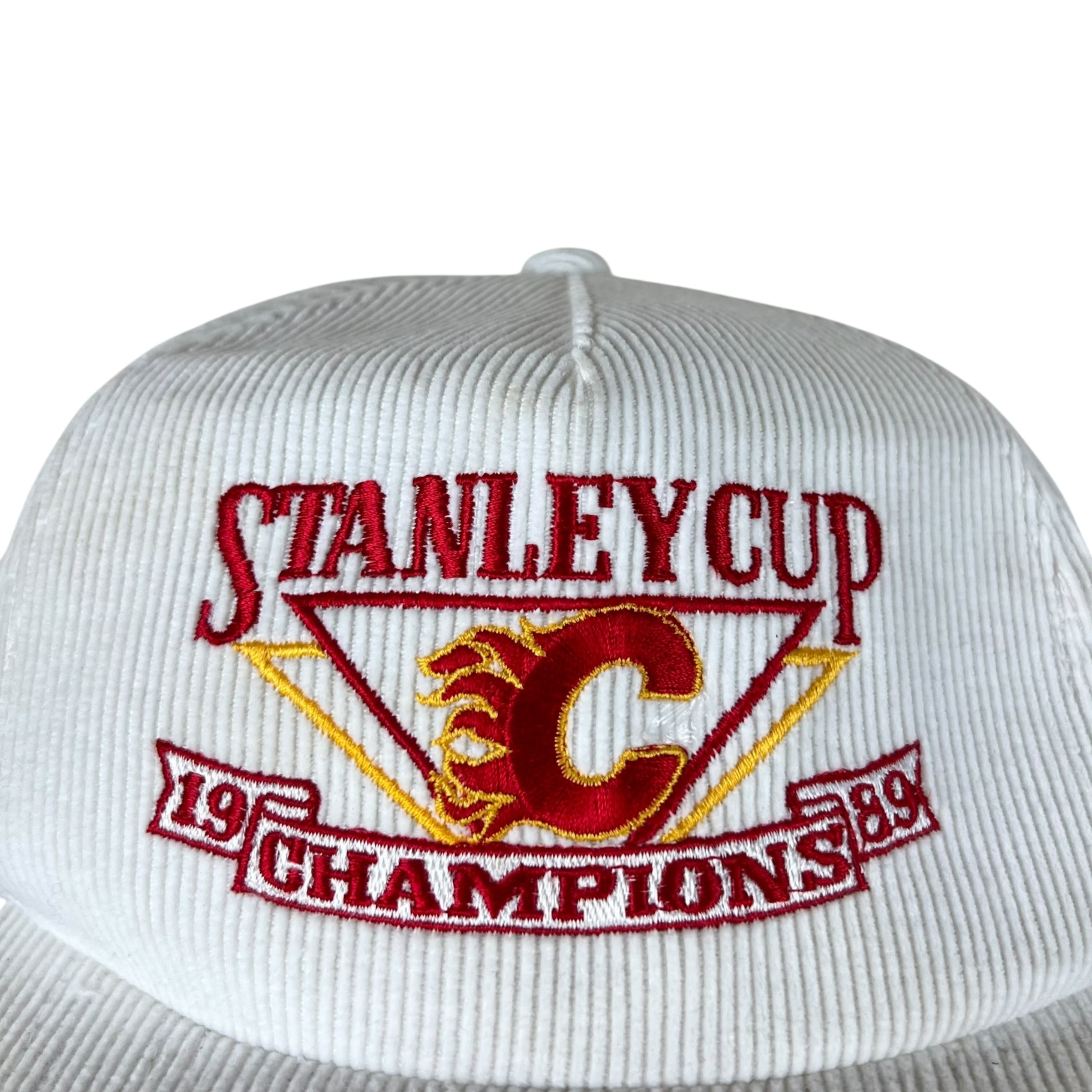 1989 NHL Calgary Flames Stanley Cup Champions Corduroy SnapBack