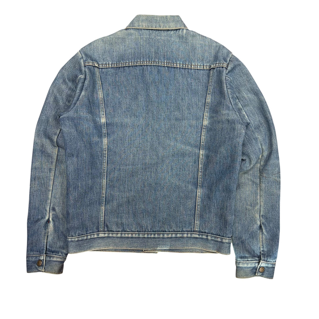 Vintage Quilt Lined Button Up Jacket Medium Wash