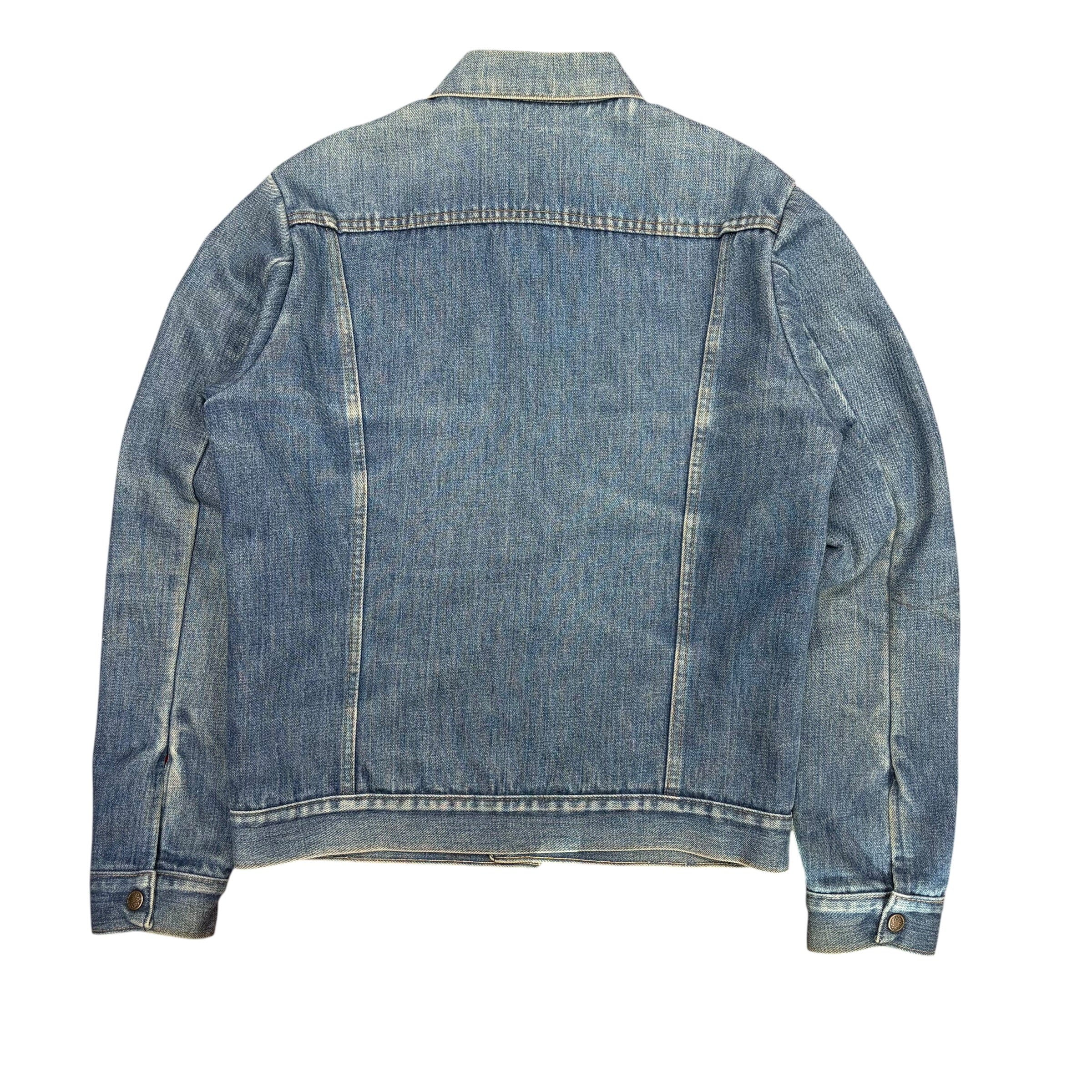 Vintage Quilt Lined Button Up Jacket Medium Wash