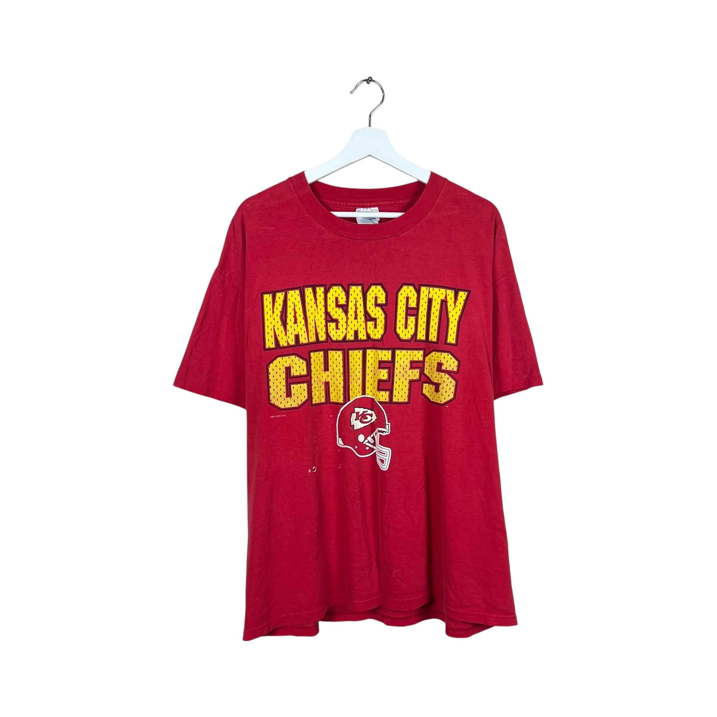 1996 NFL Kansas City Chiefs Spellout Tee Red