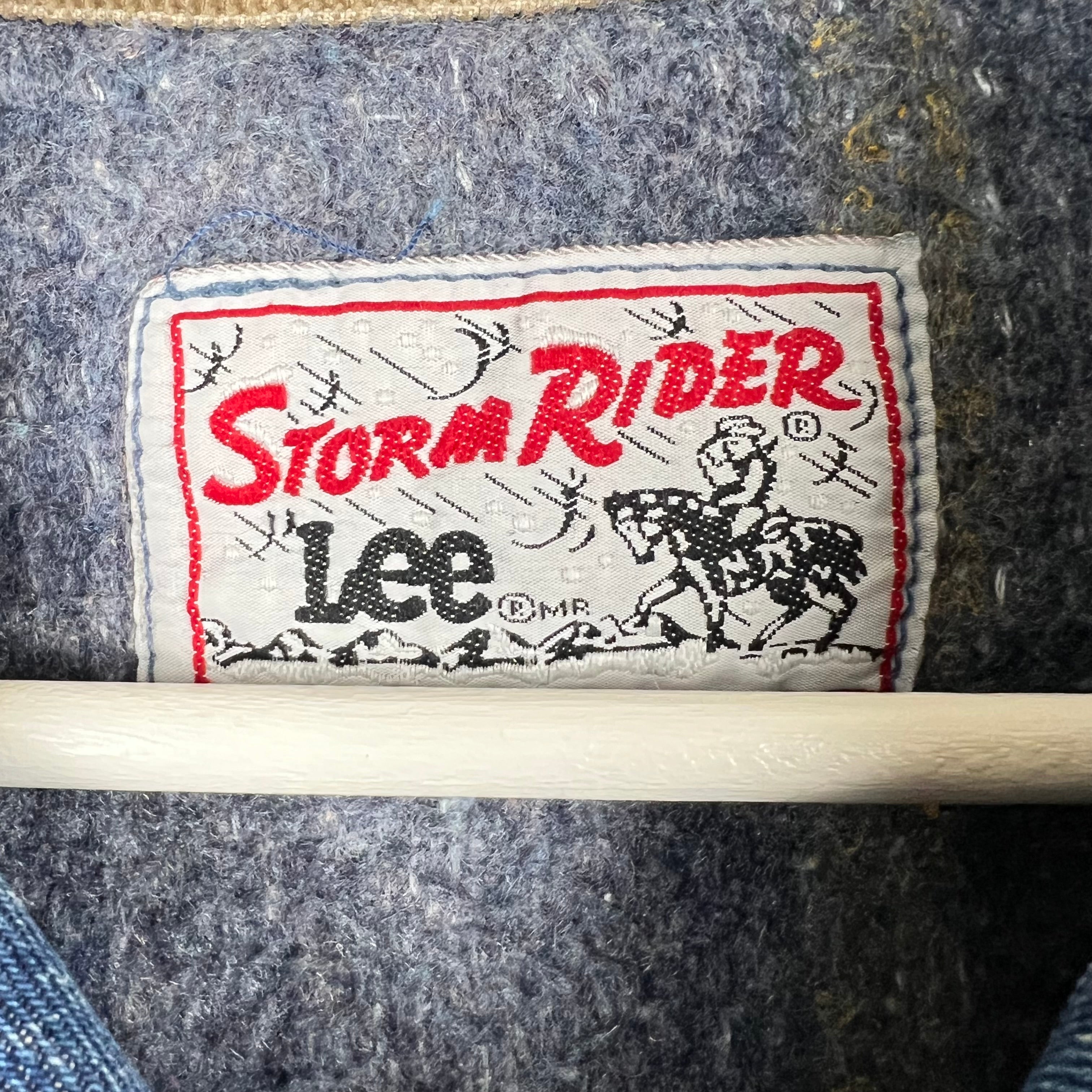 Vintage Lee Stormrider Blanket Lined Denim Jacket Mid Wash