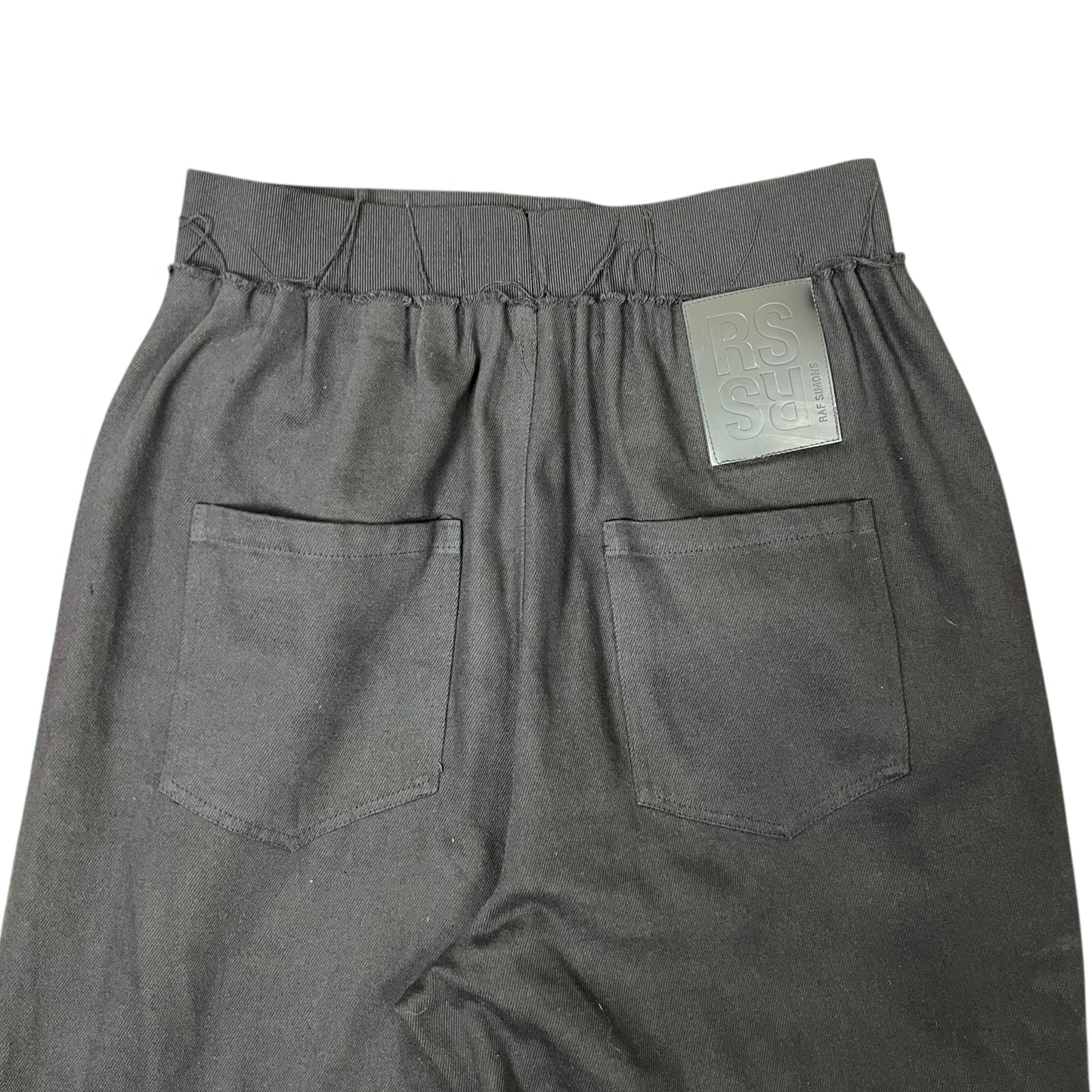 RAF Simon’s Elastic Band Big Denim Pants Black