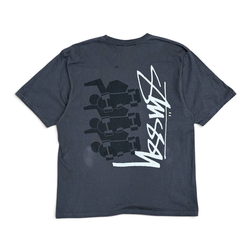Stussy Skate Stack Pigment Dyed Tee Faded Black