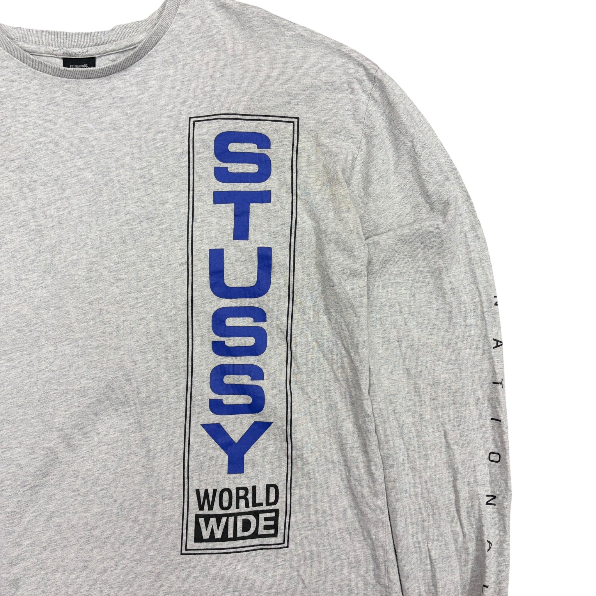 Stussy Worldwide International Longsleeve Grey
