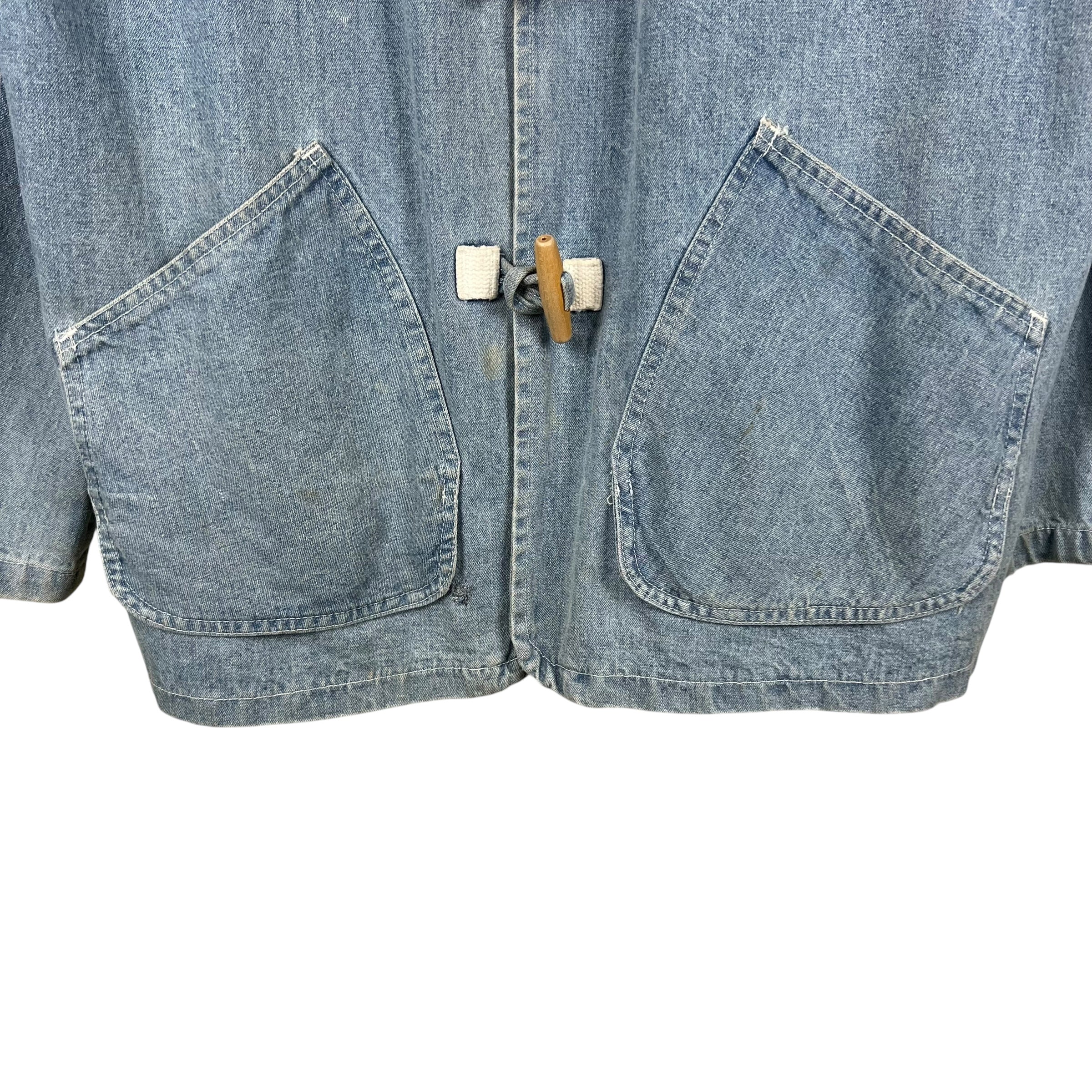 Vintage Lees Ranch Farmers Chore Jacket Washed Denim