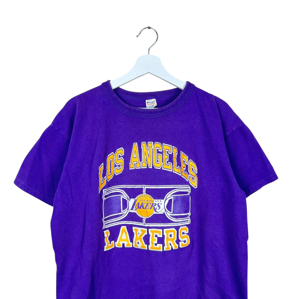 Vintage Champion NBA Los Angeles Lakers Logo Tee Deep Purple