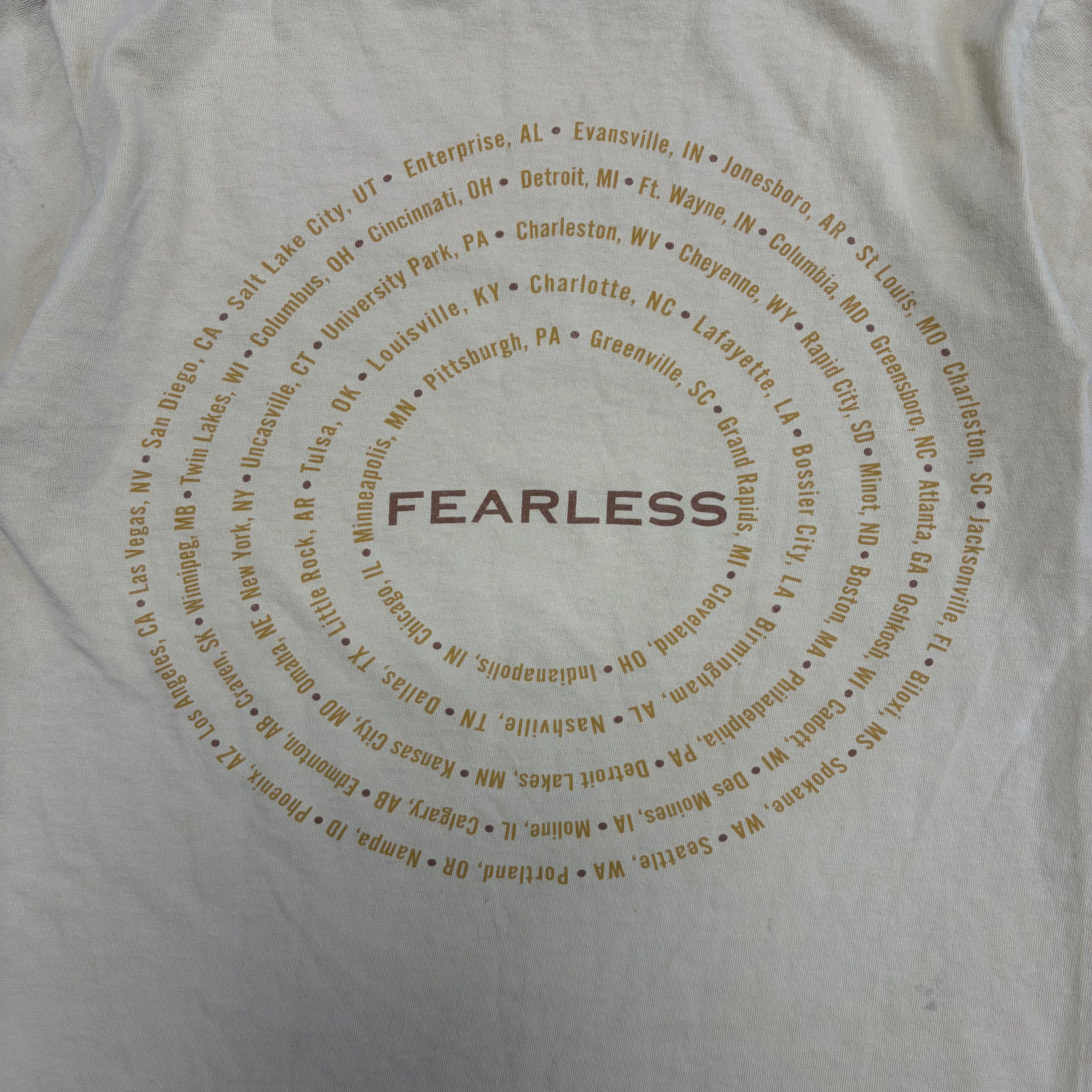 Vintage Taylor Swift “Fearless” Tour Tee Soft Yellow