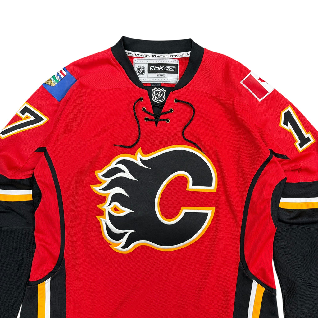 2007 Reebok Calgary Flames Rene Bourque Signed Away Jersey