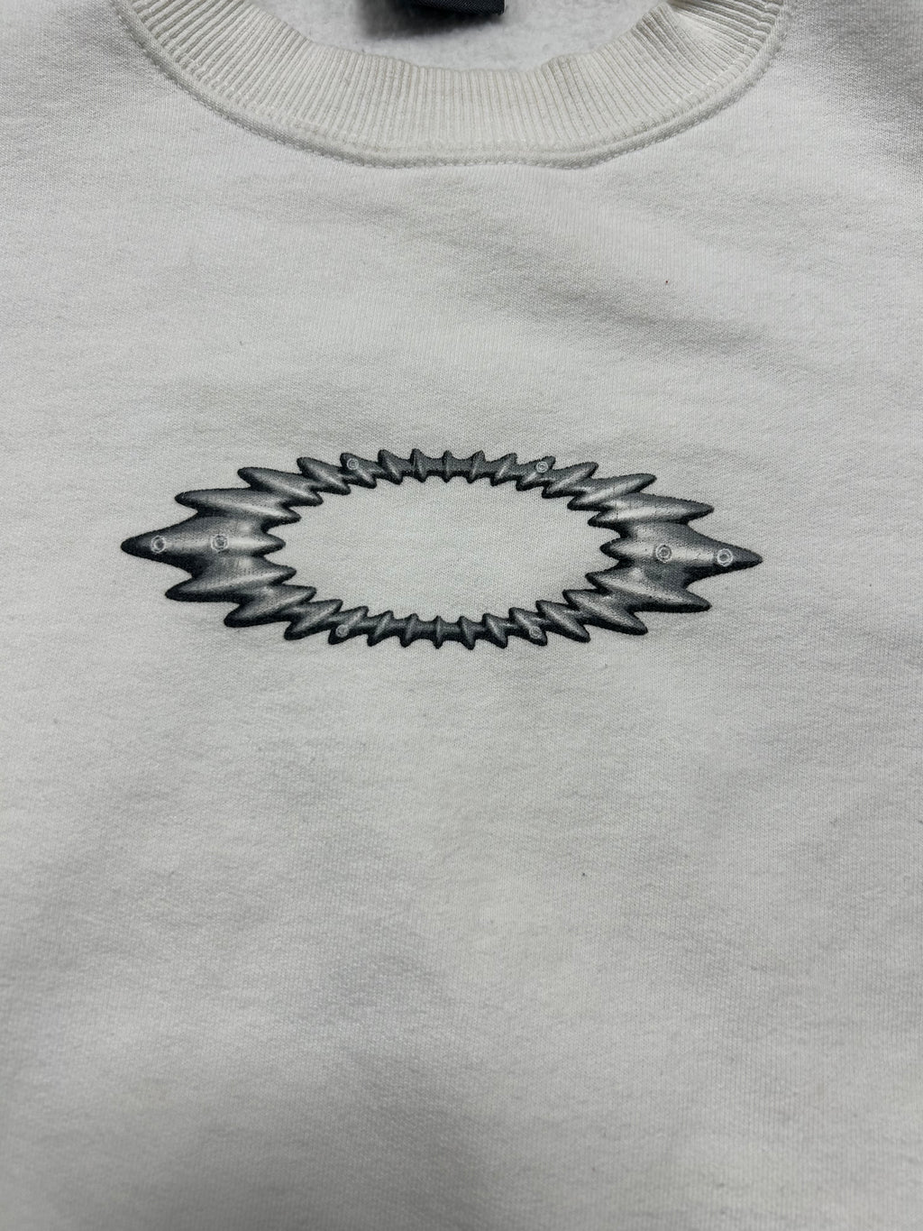 Vintage Oakley Software Metal Logo Crewneck White