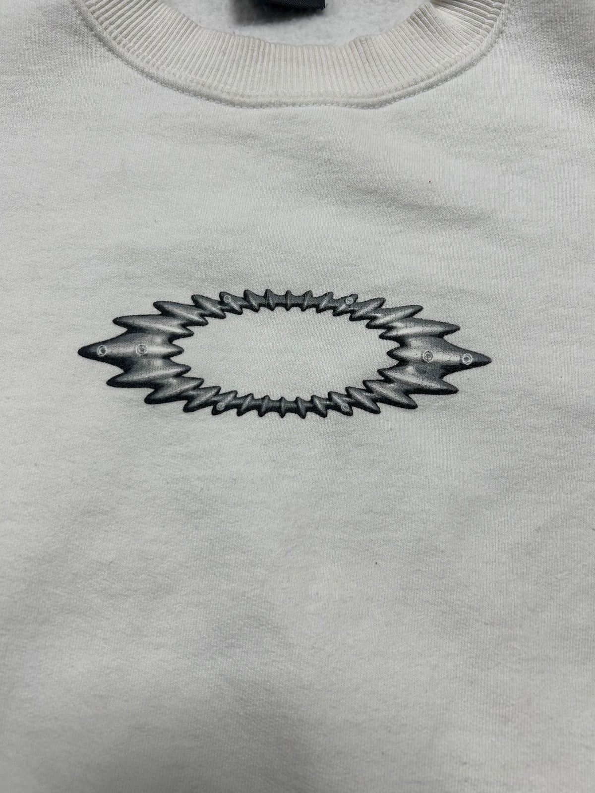 Vintage Oakley Software Metal Logo Crewneck White