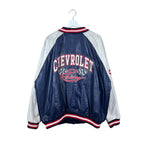 Vintage Steve & Barry’s Chevrolet Racing Varsity Leather Jacket Navy