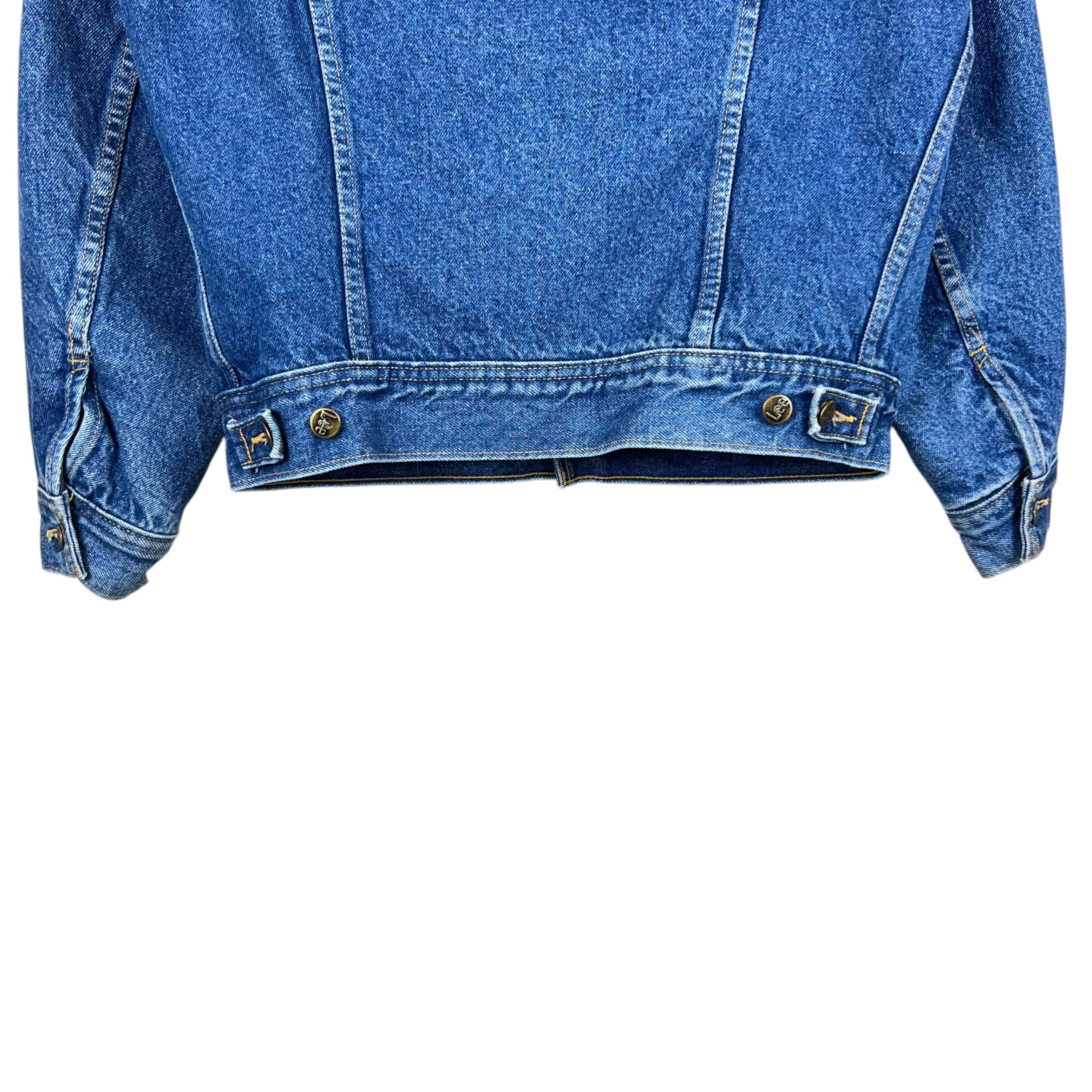 Vintage Lee Stormrider Blanket Lined Denim Jacket Mid Wash