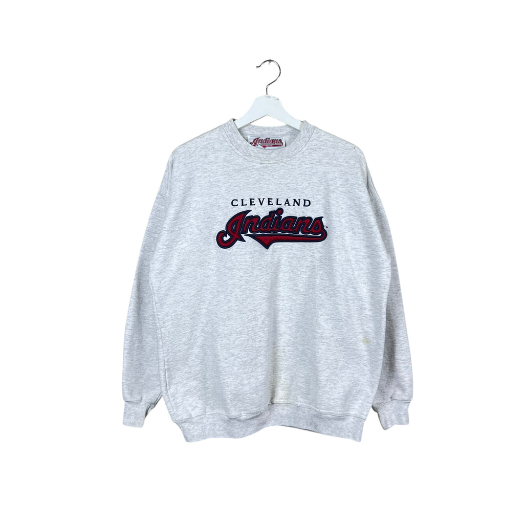 Vintage MLB Cleveland Indians Embroidered Logo Heather Grey