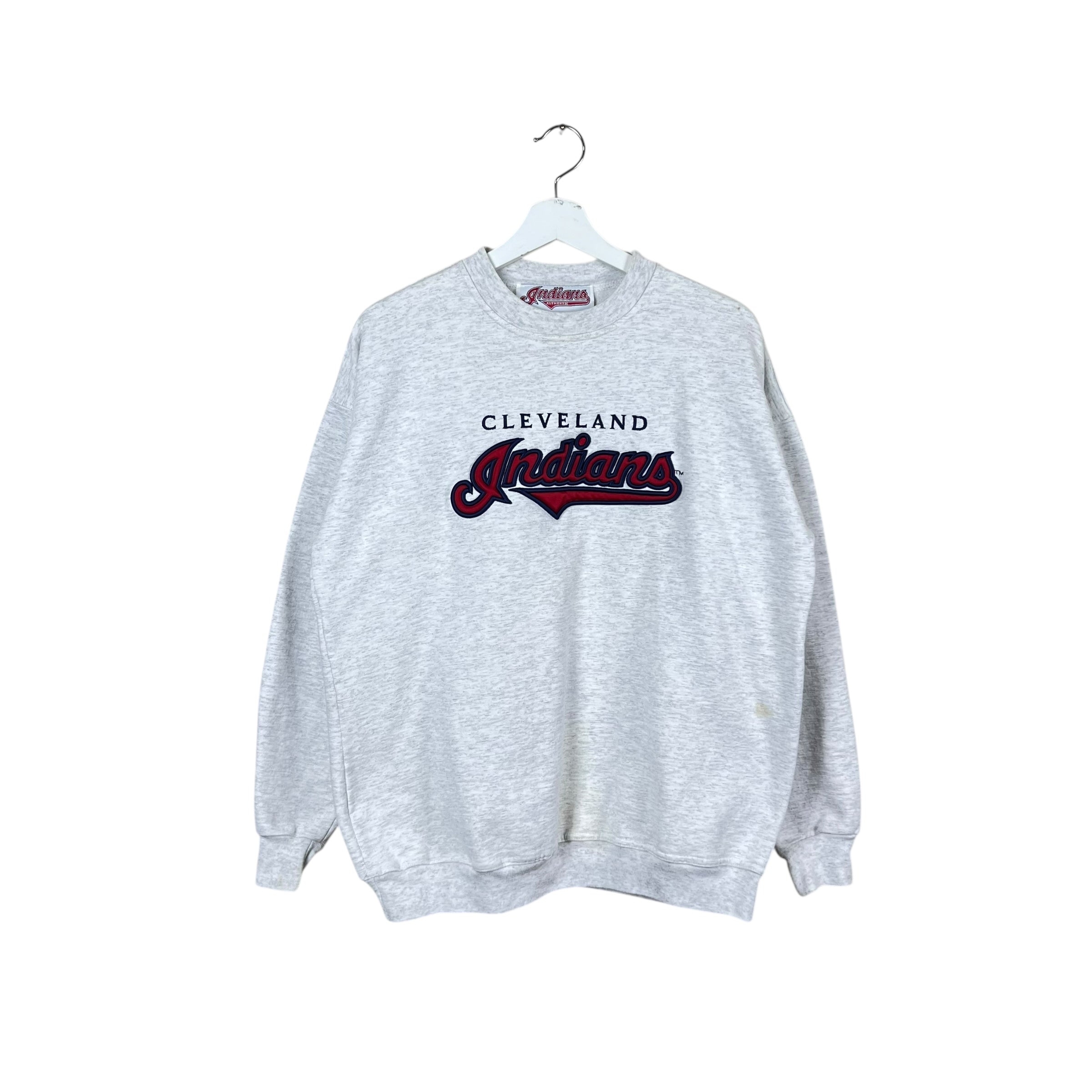 Vintage MLB Cleveland Indians Embroidered Logo Heather Grey