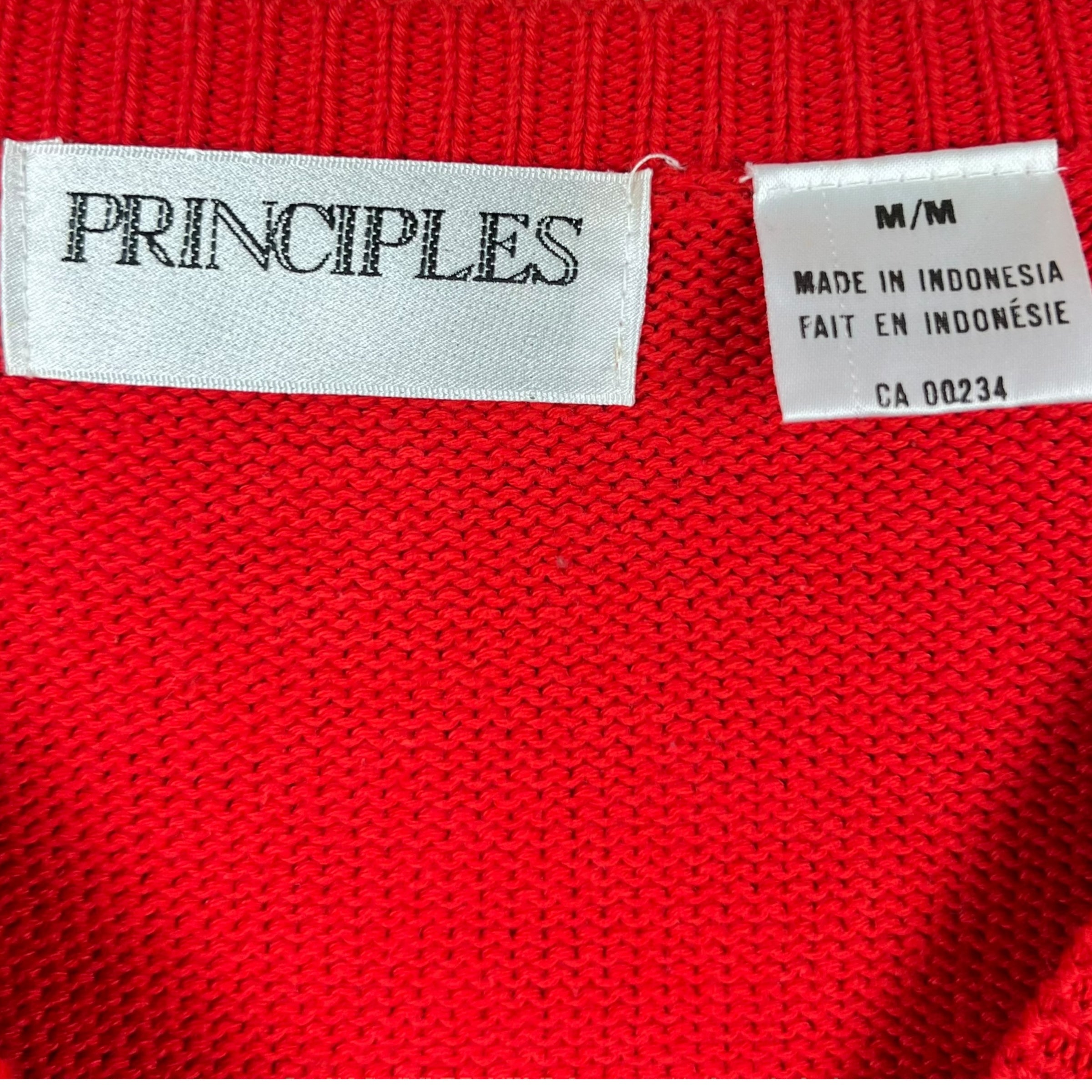 Vintage Principles Sun Graphic Cardigan Red