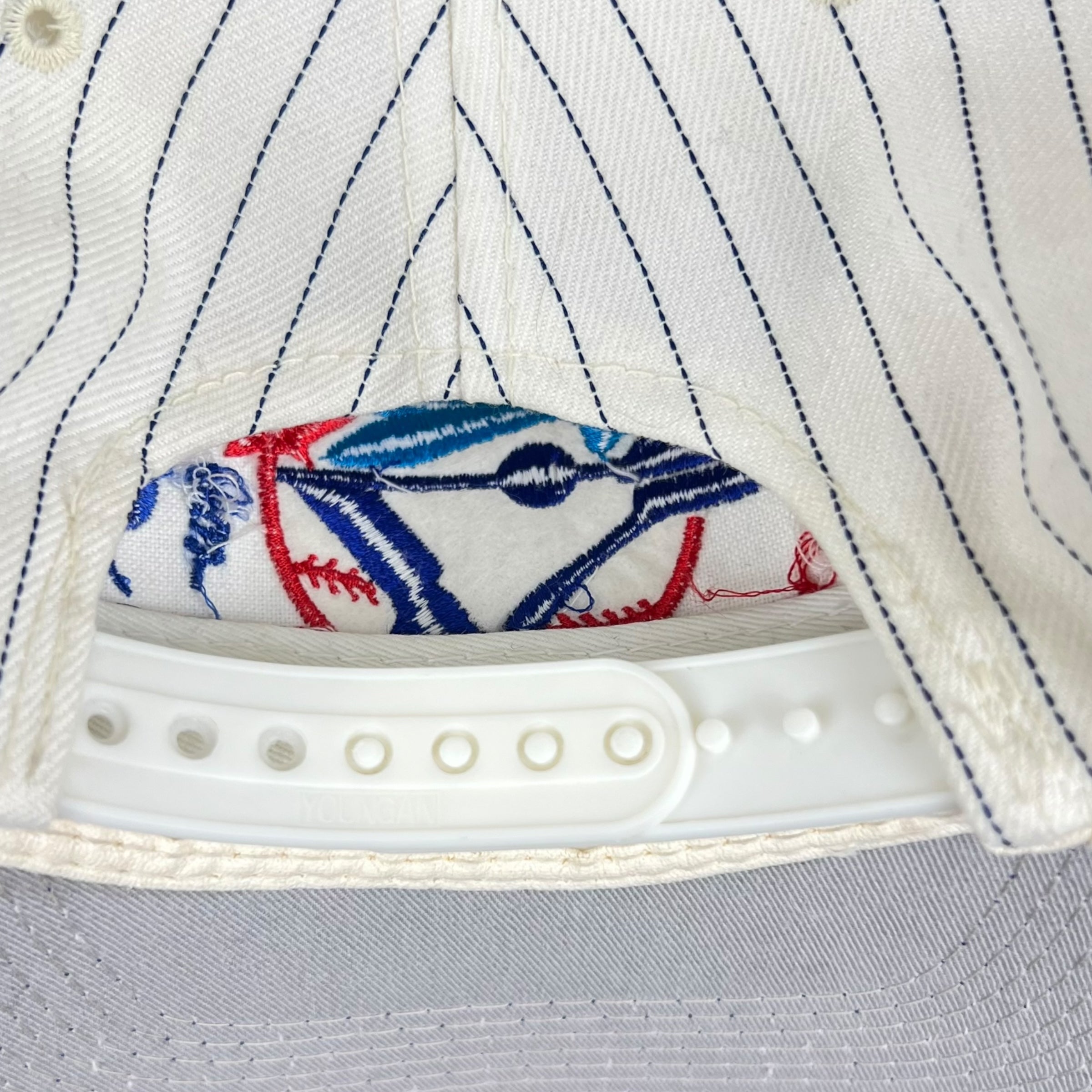 Vintage Sports Specialties Toronto Blue Jays World Series “Back To Back!” Champions Pinstripe SnapBack