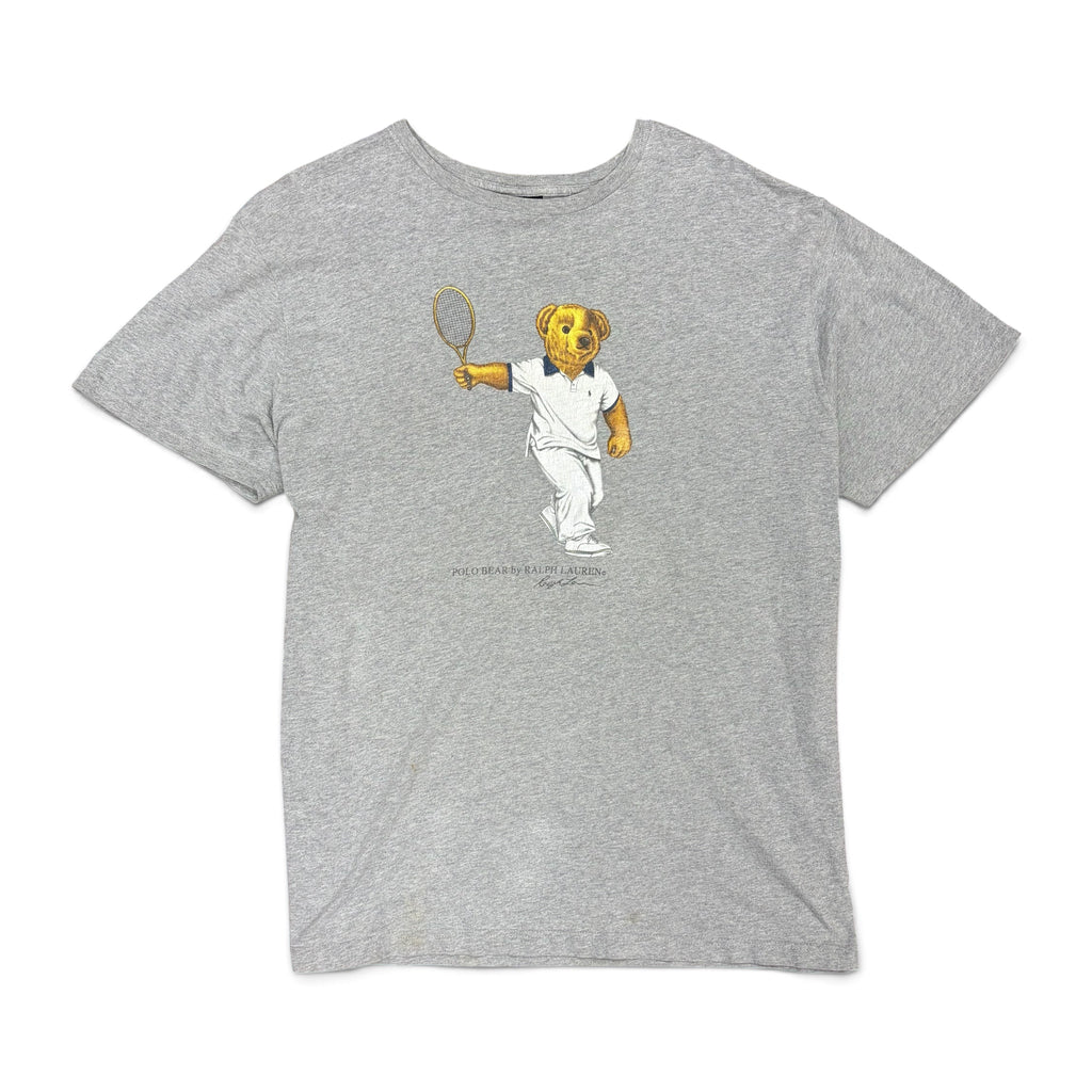 Vintage Polo By Ralph Lauren Tennis Bear Tee Grey