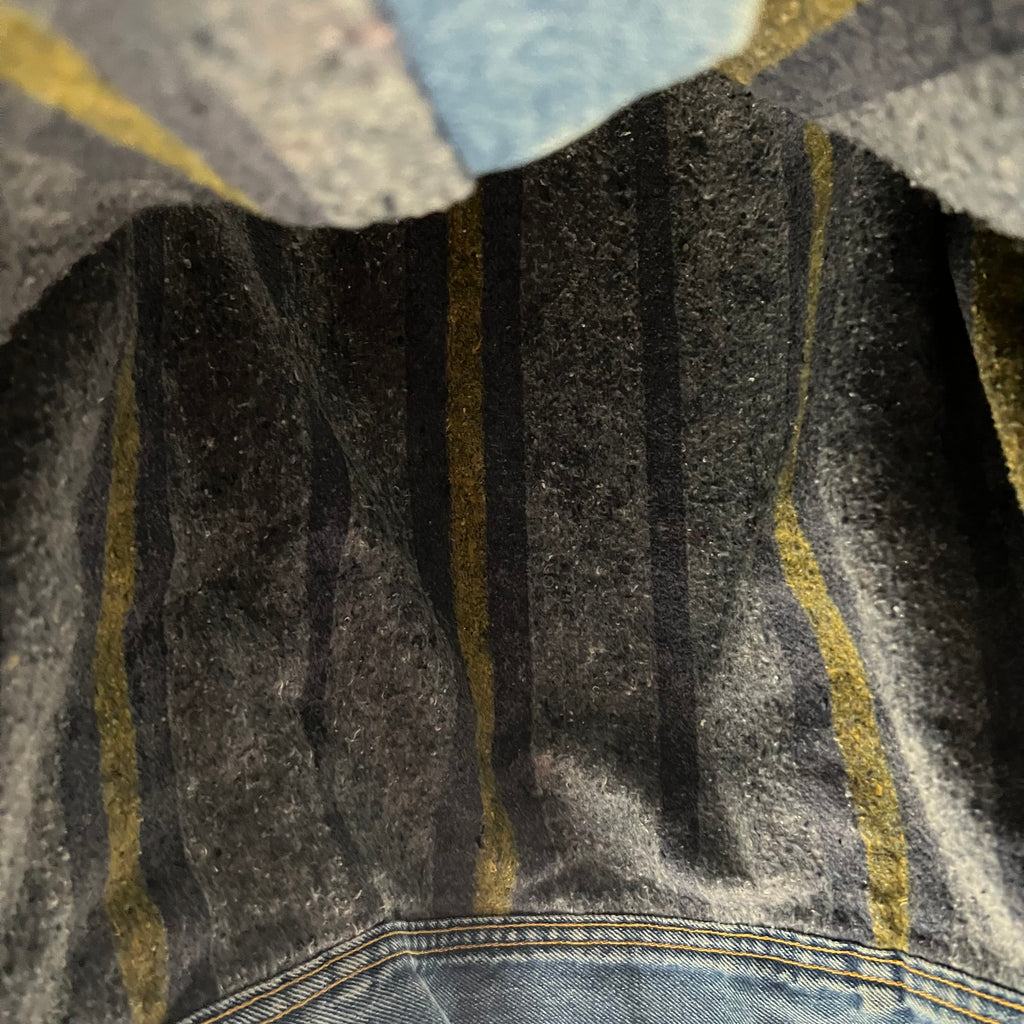 Vintage Lee Stormrider Blanket Lined Denim Jacket Mid Wash