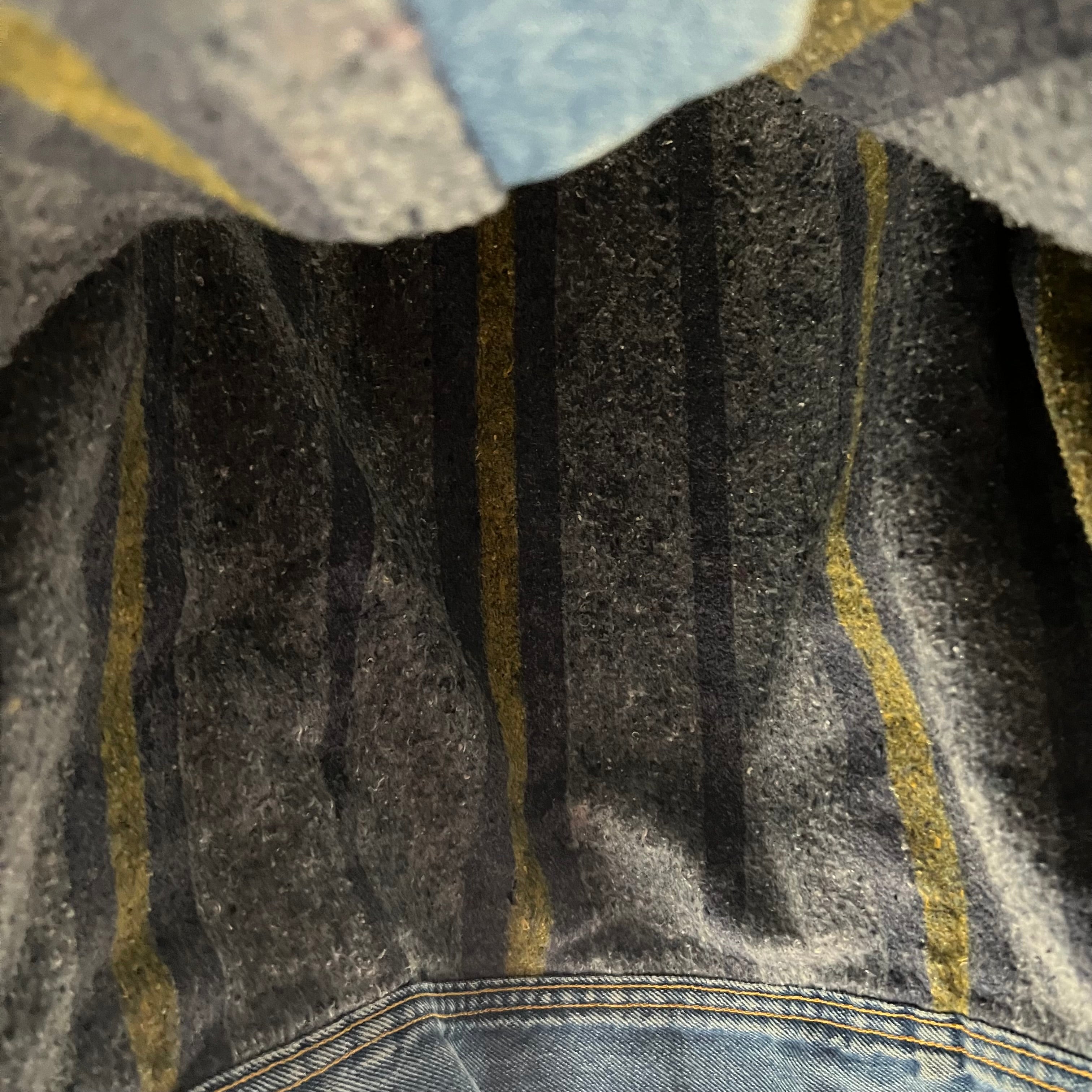 Vintage Lee Stormrider Blanket Lined Denim Jacket Mid Wash