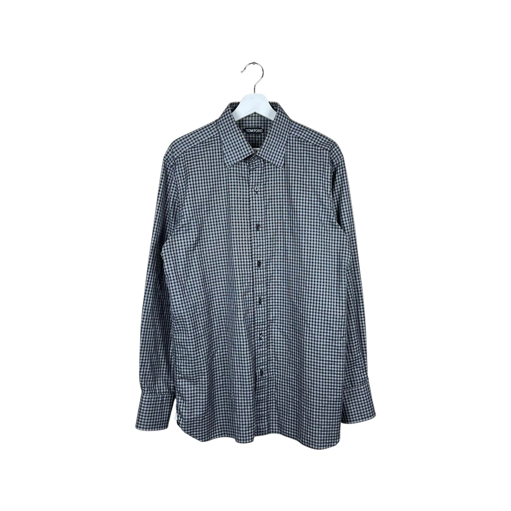 Tom Ford Checkered Dress Shirt Black/White