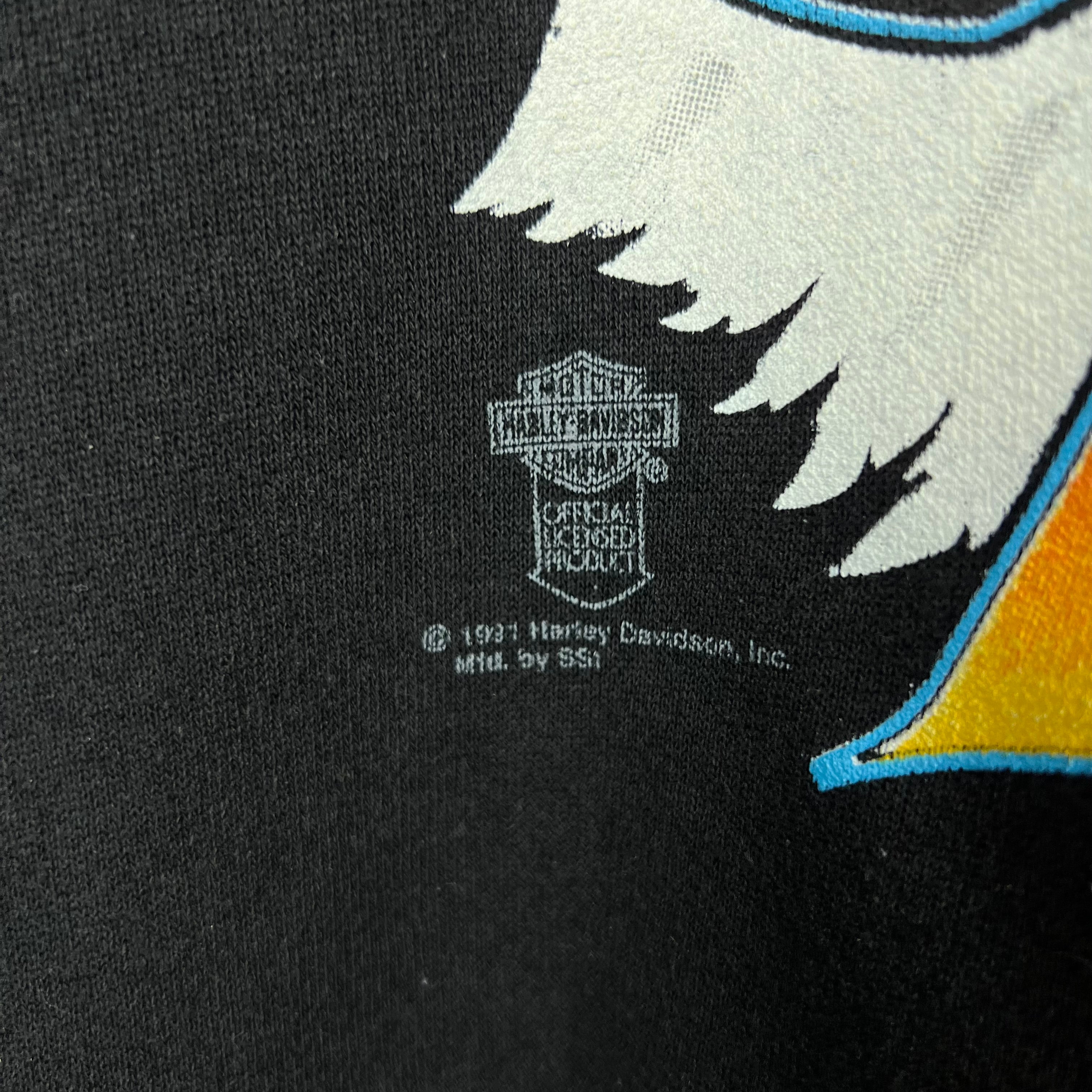 1991 Harley Davidson “More Than A Legend” Eagle Graphic Crewneck Black