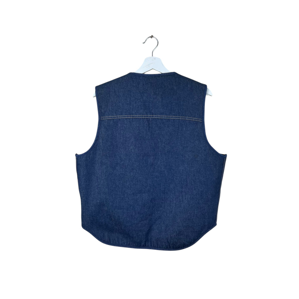 Vintage Carhartt Sherpa Lined Denim Vest Dark Wash