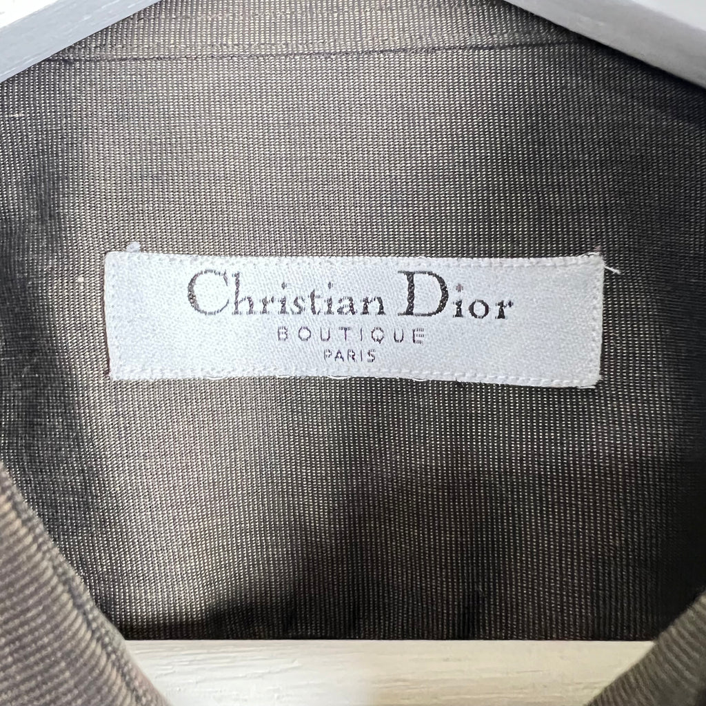 Christian Dior Button Up Dress Shirt Brown