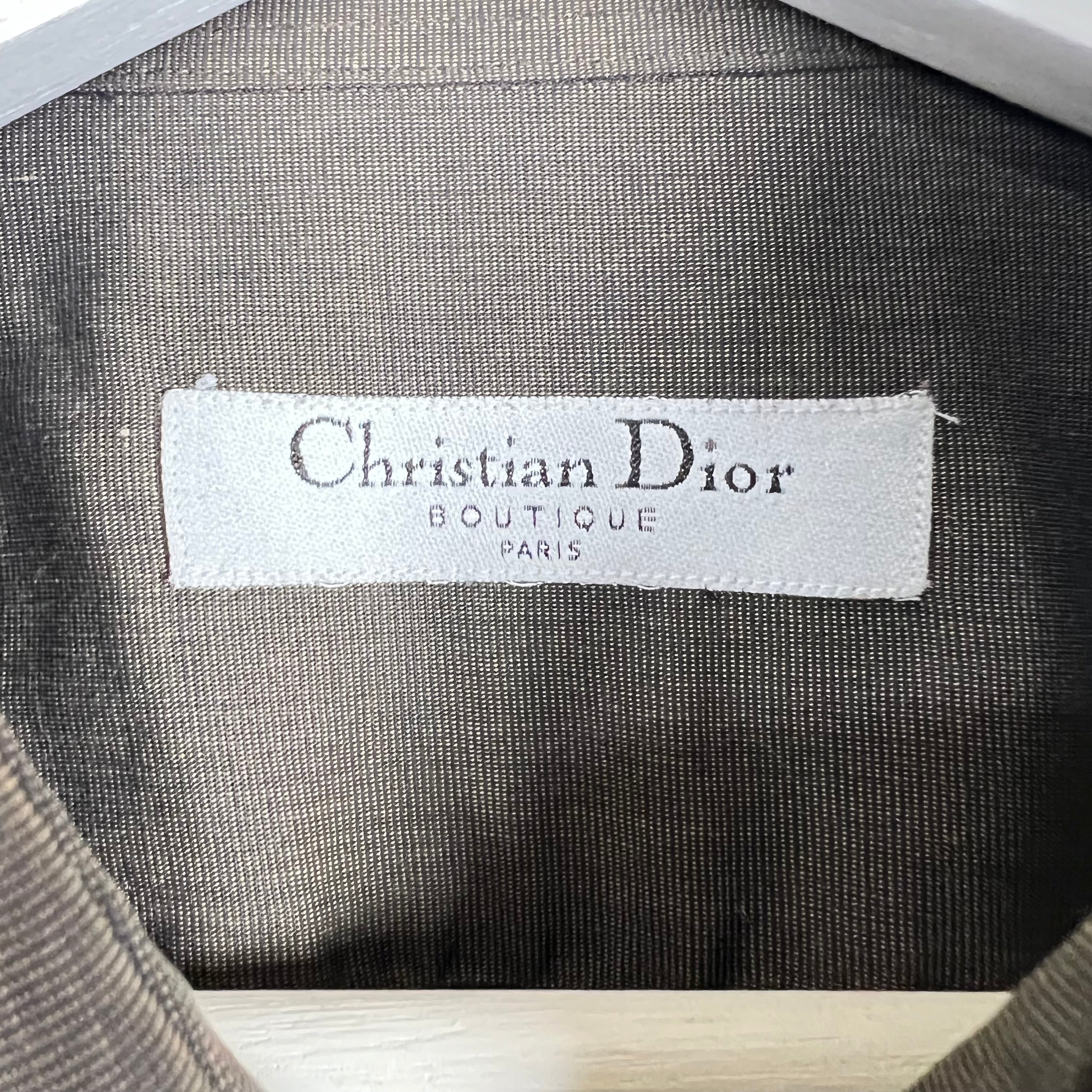 Christian Dior Button Up Dress Shirt Brown