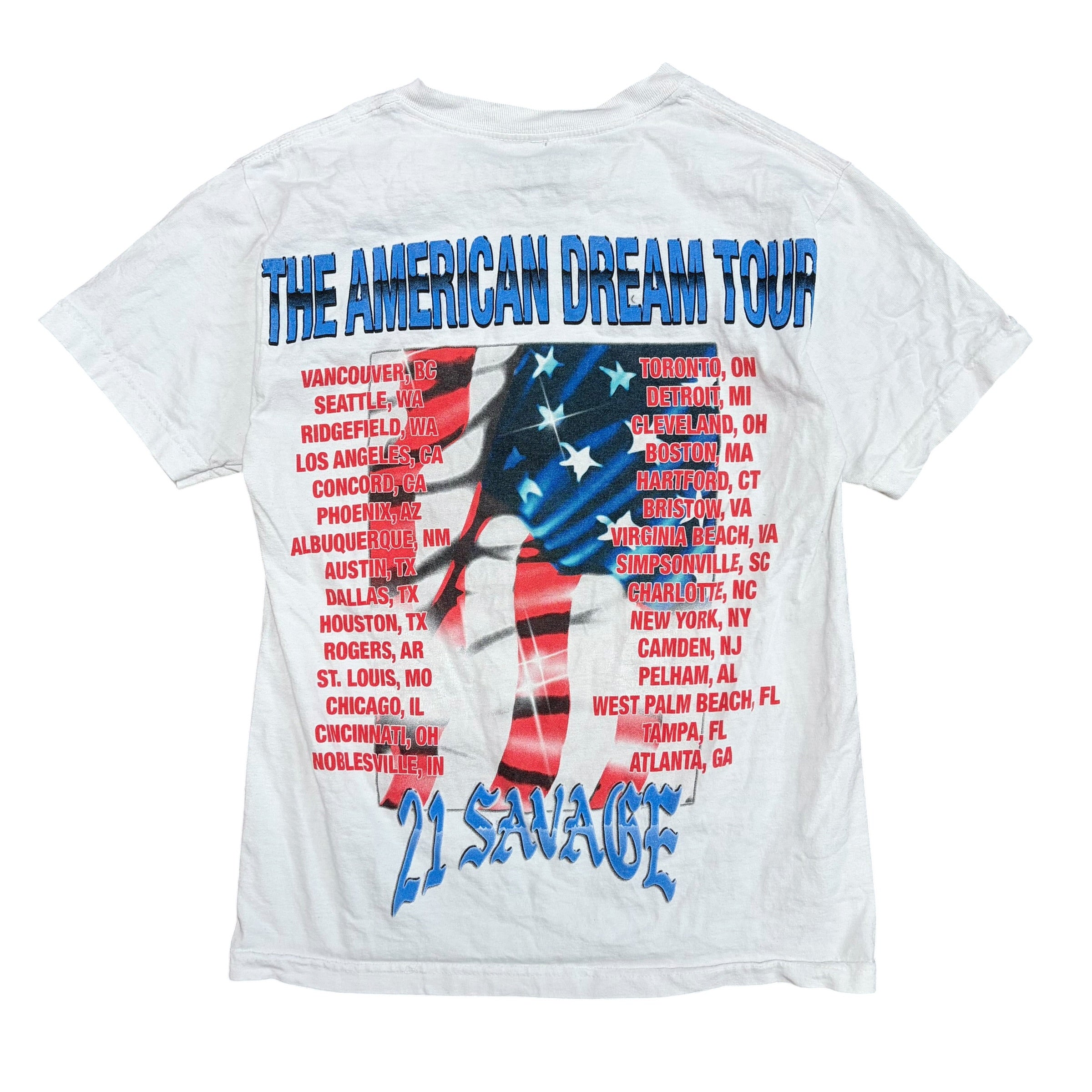 Vintage 21 Savage “The American Dream Tour” Tee White