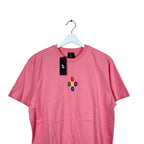 OVO Pom Pom Marigold Crest Rainbow Tee Pink
