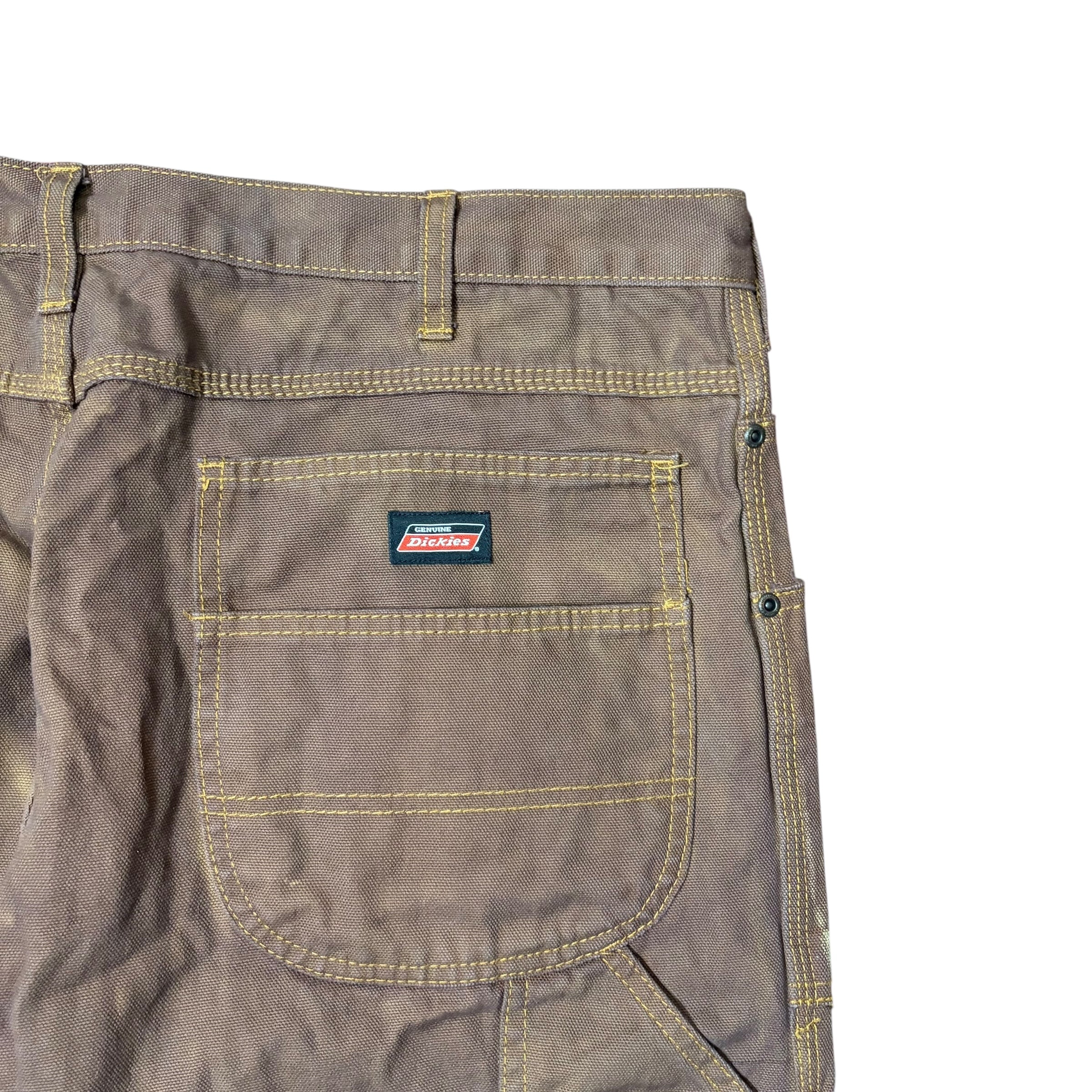 Vintage Dickies Straight Fit Double Knee Carpenter Pants Washed Brown