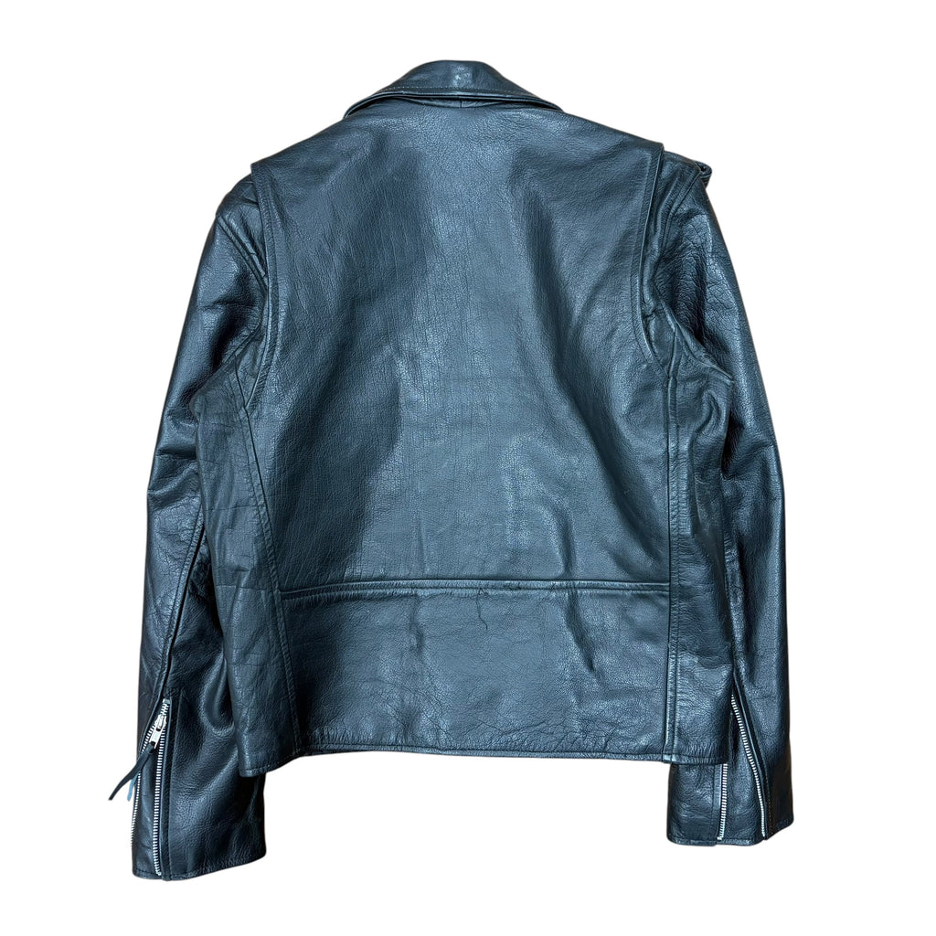 Vintage Maryland Leather Heavy Biker Jacket Black