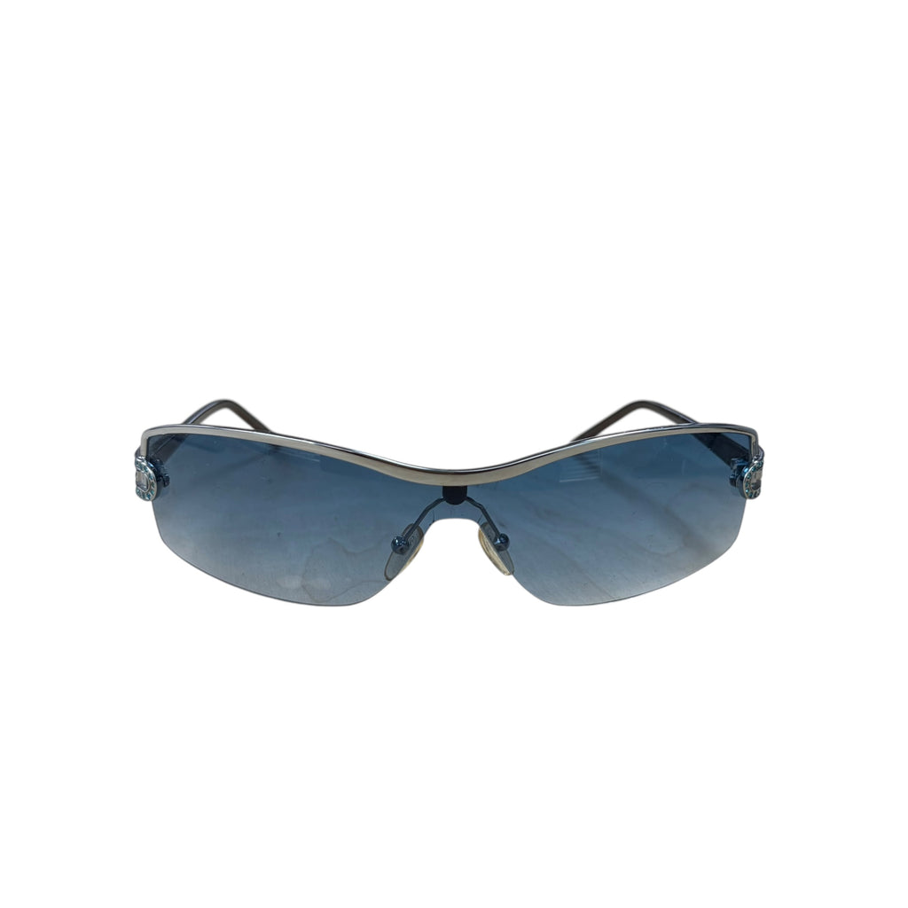 Vintage Guess Women’s Rimless Gradient Sunglasses Ocean Blue
