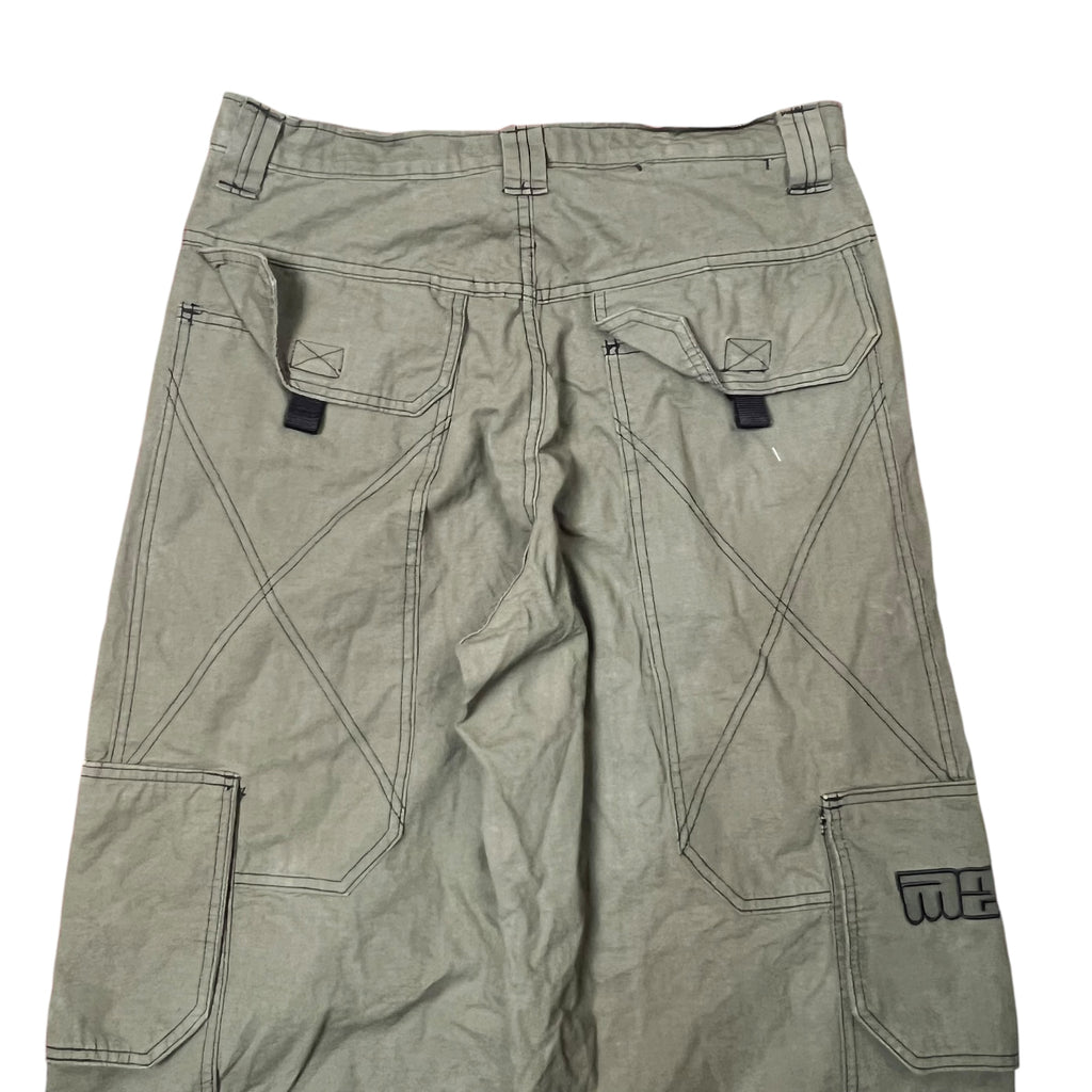 Vintage Menace Jeans Wide Cargo Pants Olive