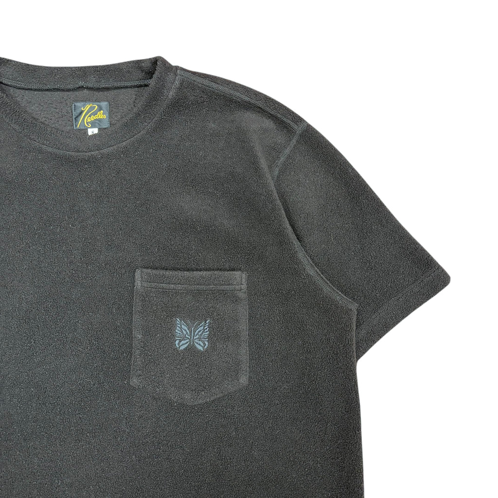 Needles Embroidered Fleece Tee Black