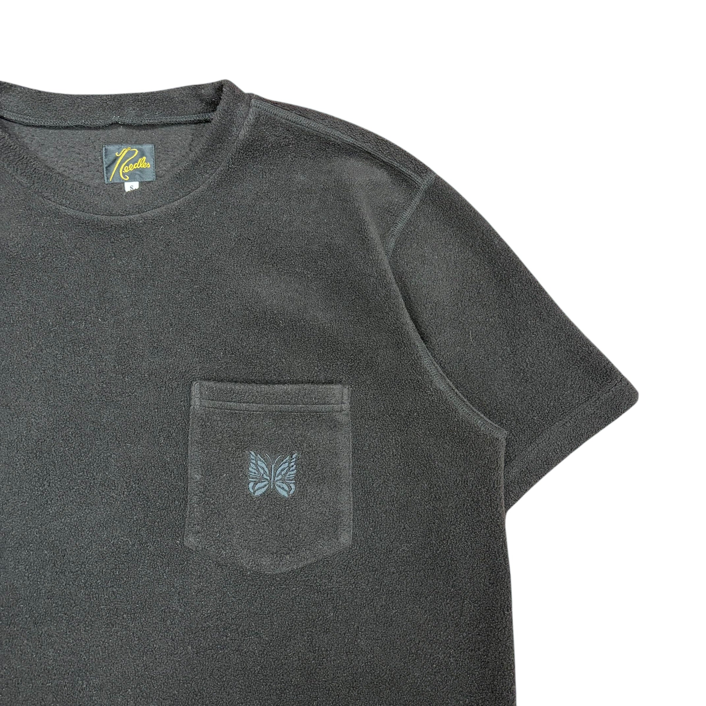 Needles Embroidered Fleece Tee Black