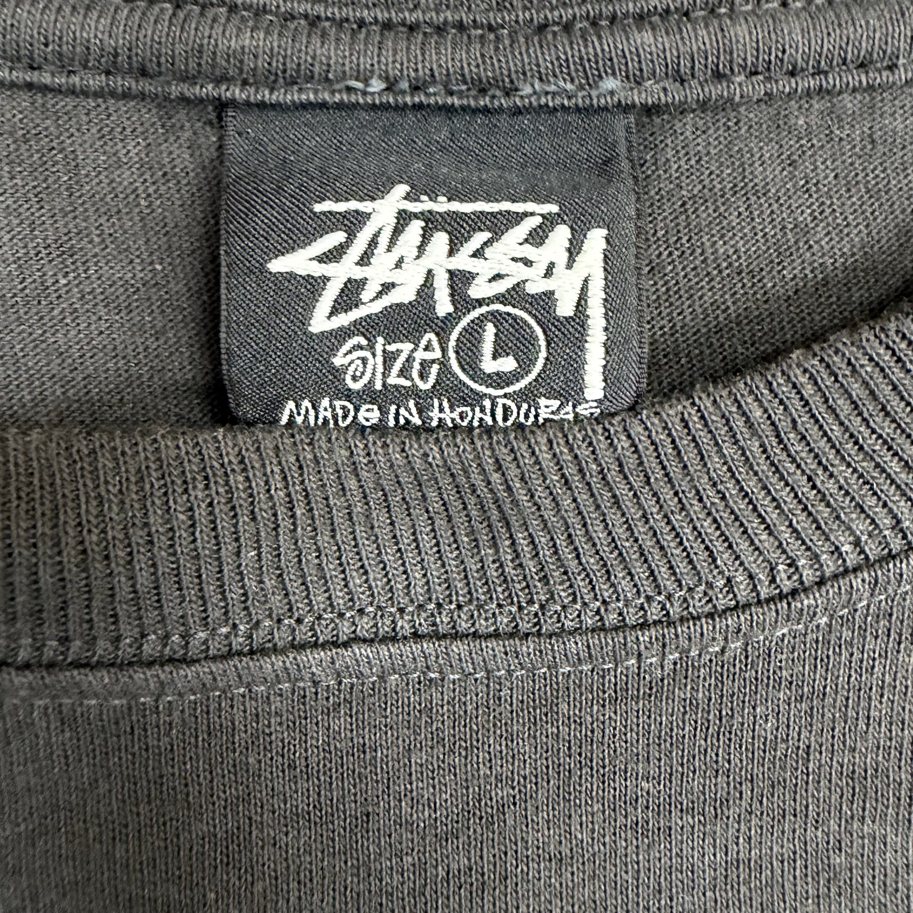 Stussy Skate Stack Pigment Dyed Tee Faded Black