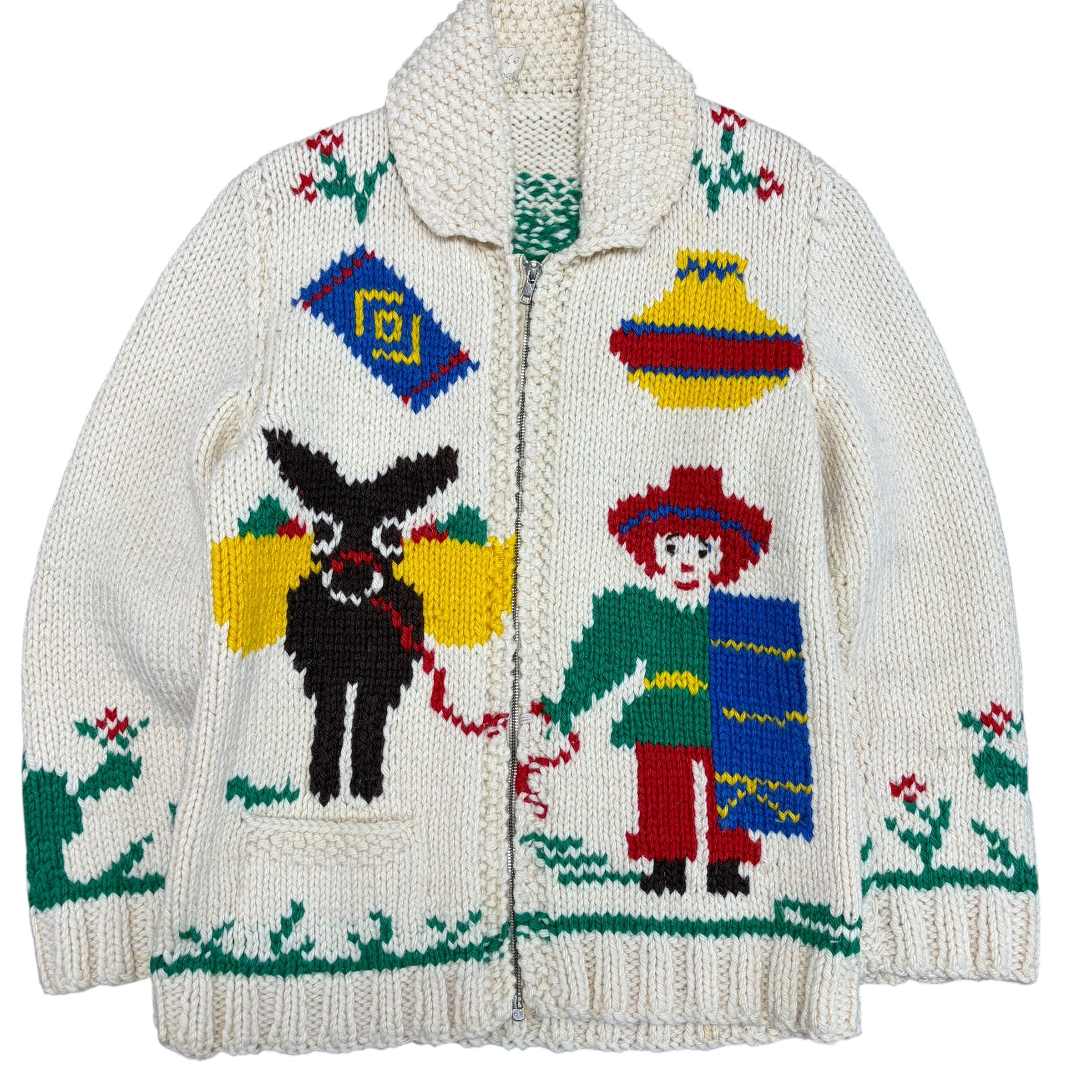 Vintage Mexican Novelty AOP Cowichan Cream