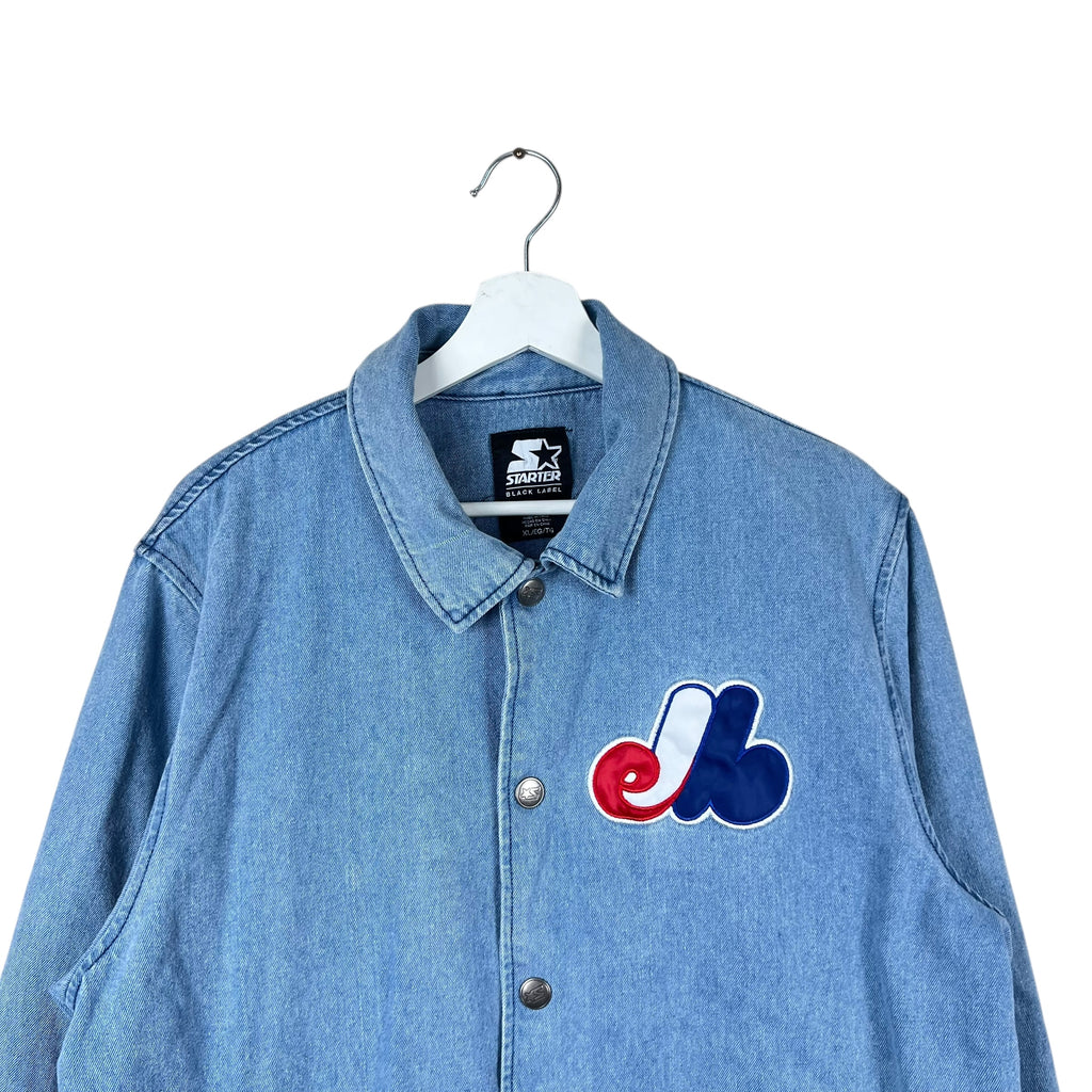 Vintage Starter MLB Montreal Expos Denim Jacket Mid Wash