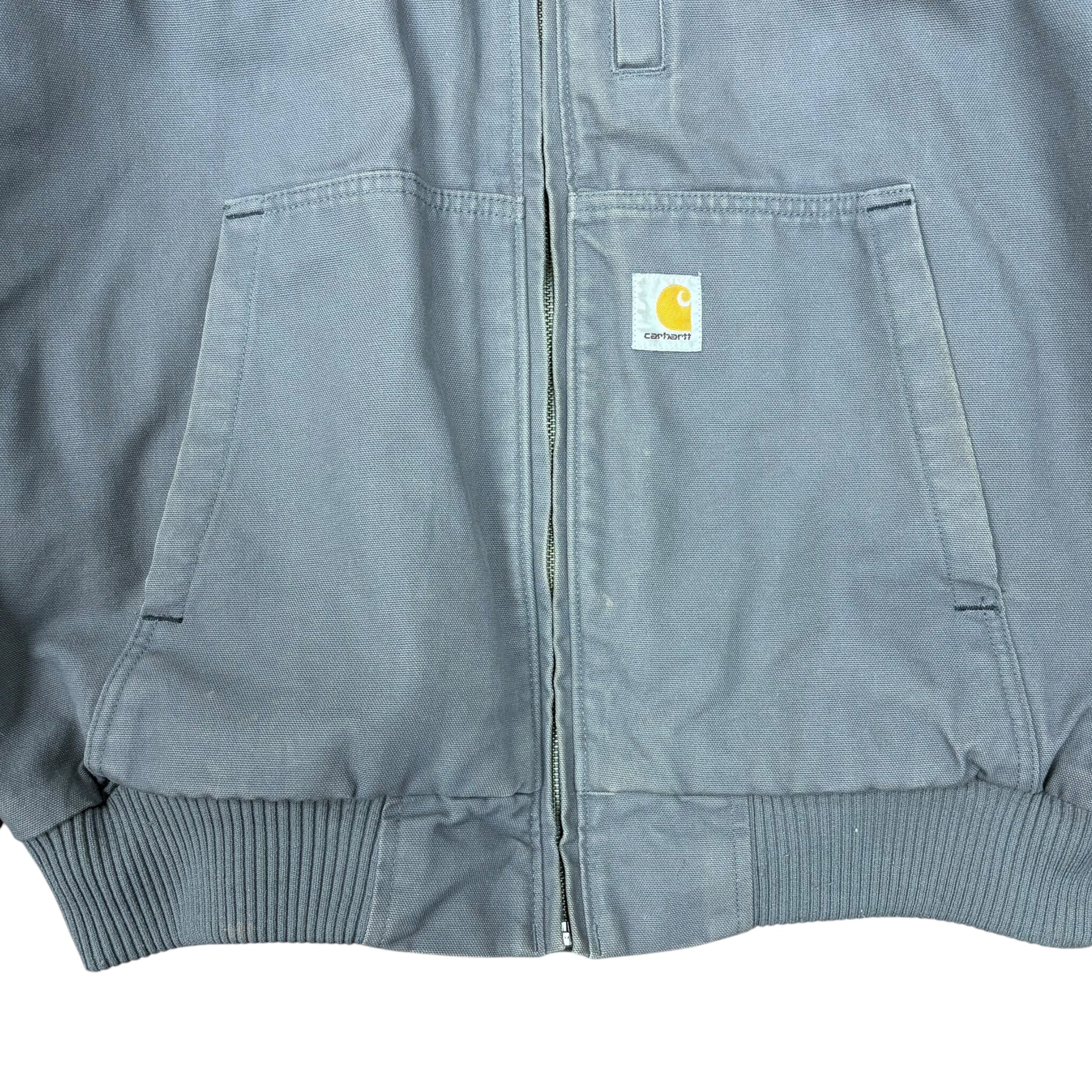 Vintage Carhartt Full T-Swing Hooded Jacket Washed Grey