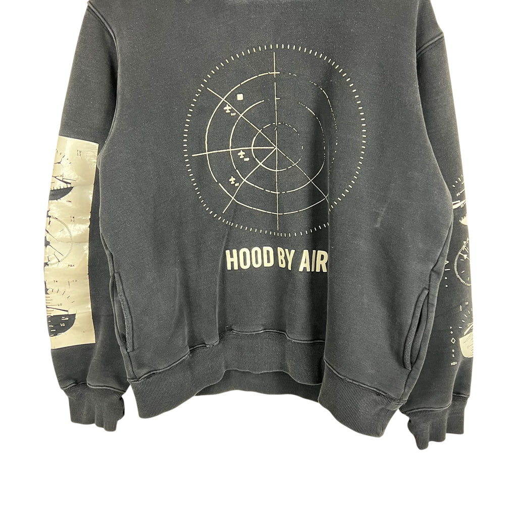 Vintage Hood By Air Radar Hoodie Black