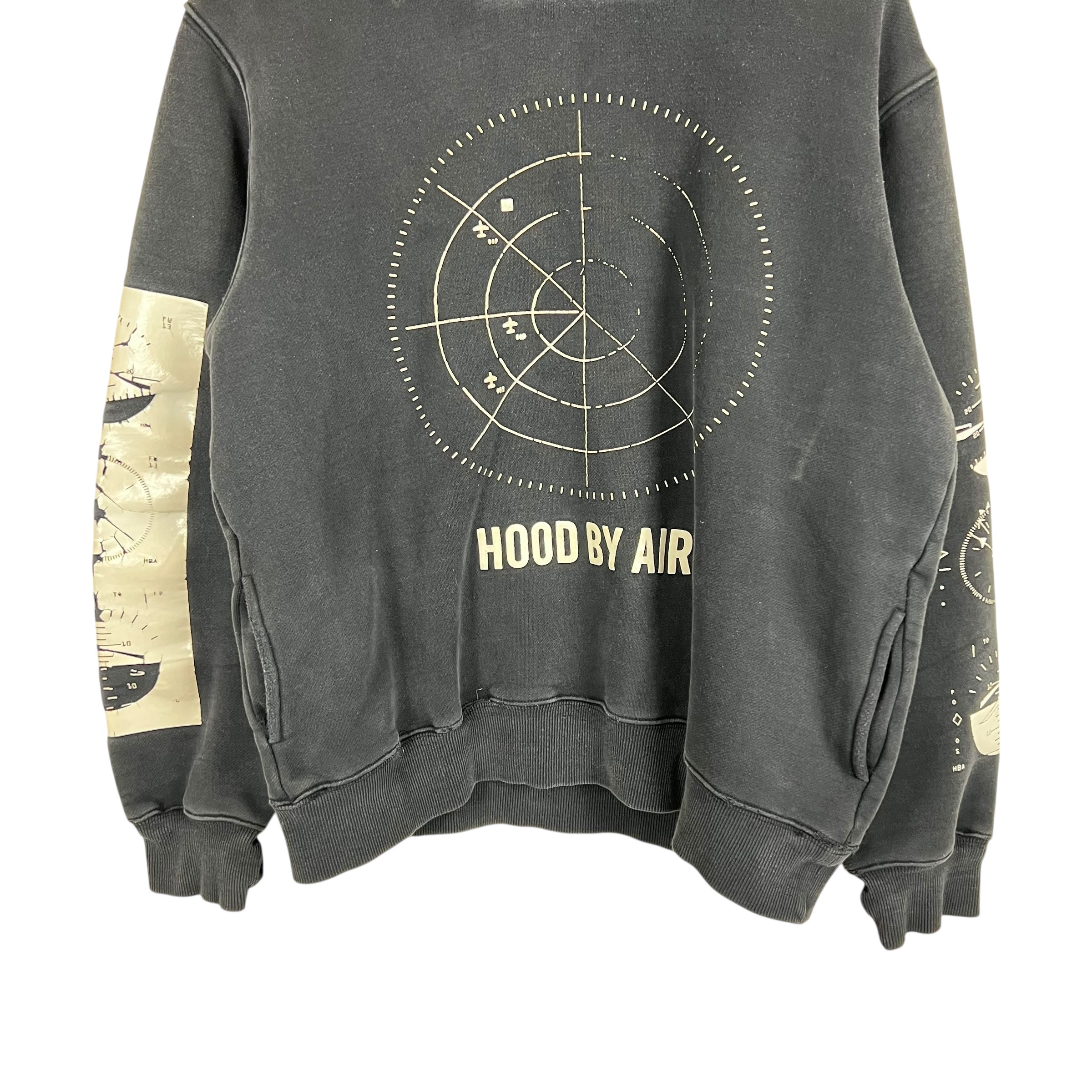 Vintage Hood By Air Radar Hoodie Black
