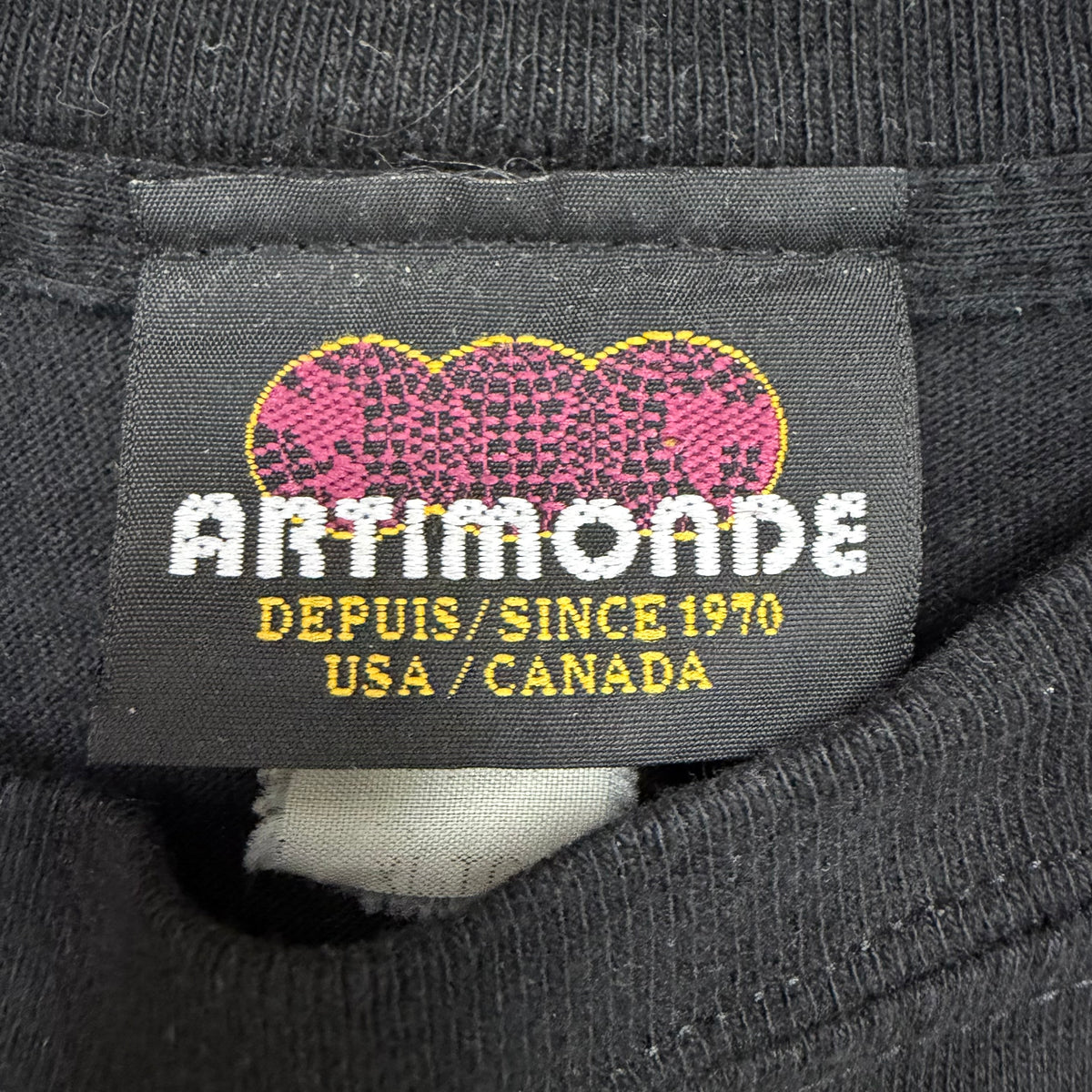 2001 Artimonde AC/DC Back In Black Album Tee Black