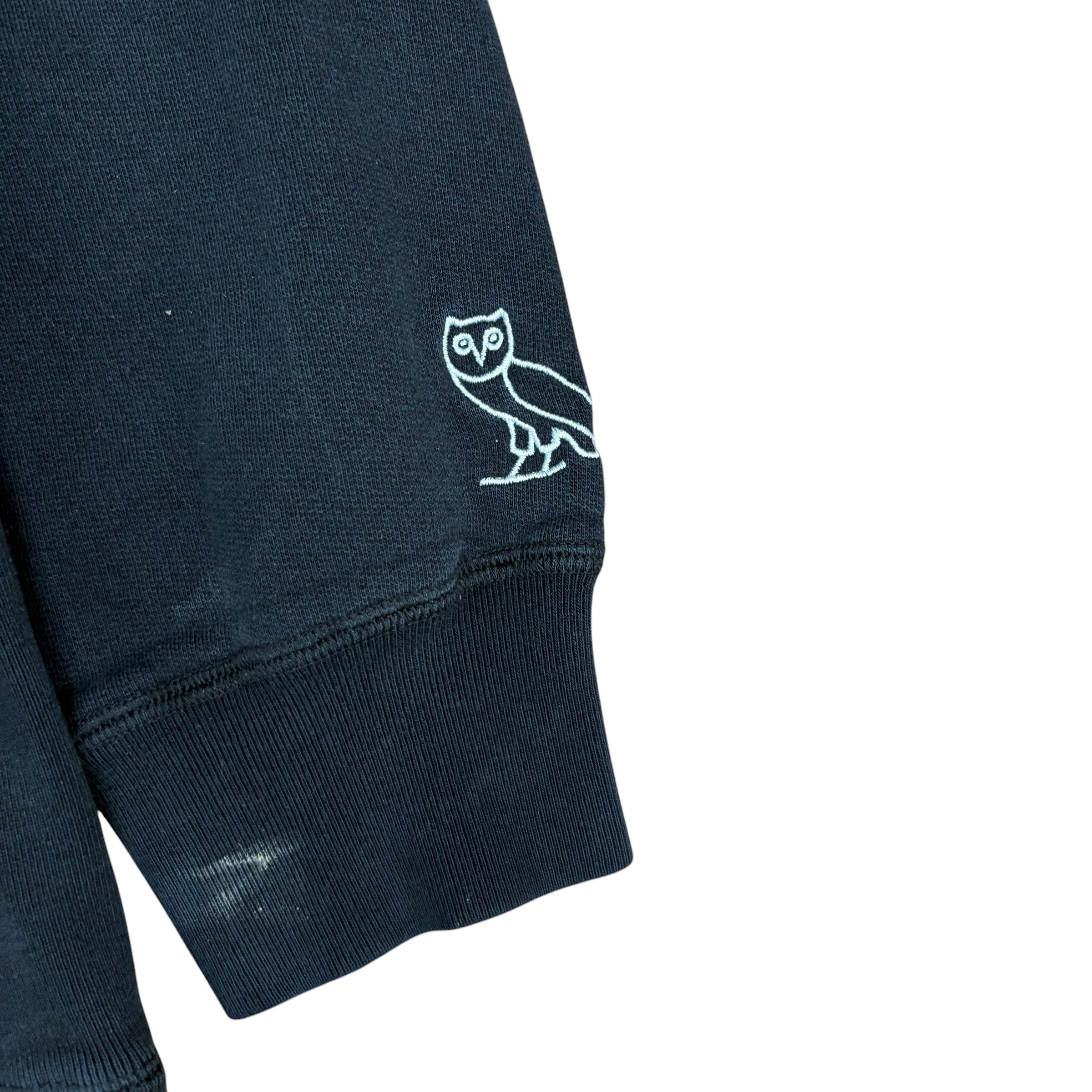 OVO x Roots Gold Logo Hoodie Black