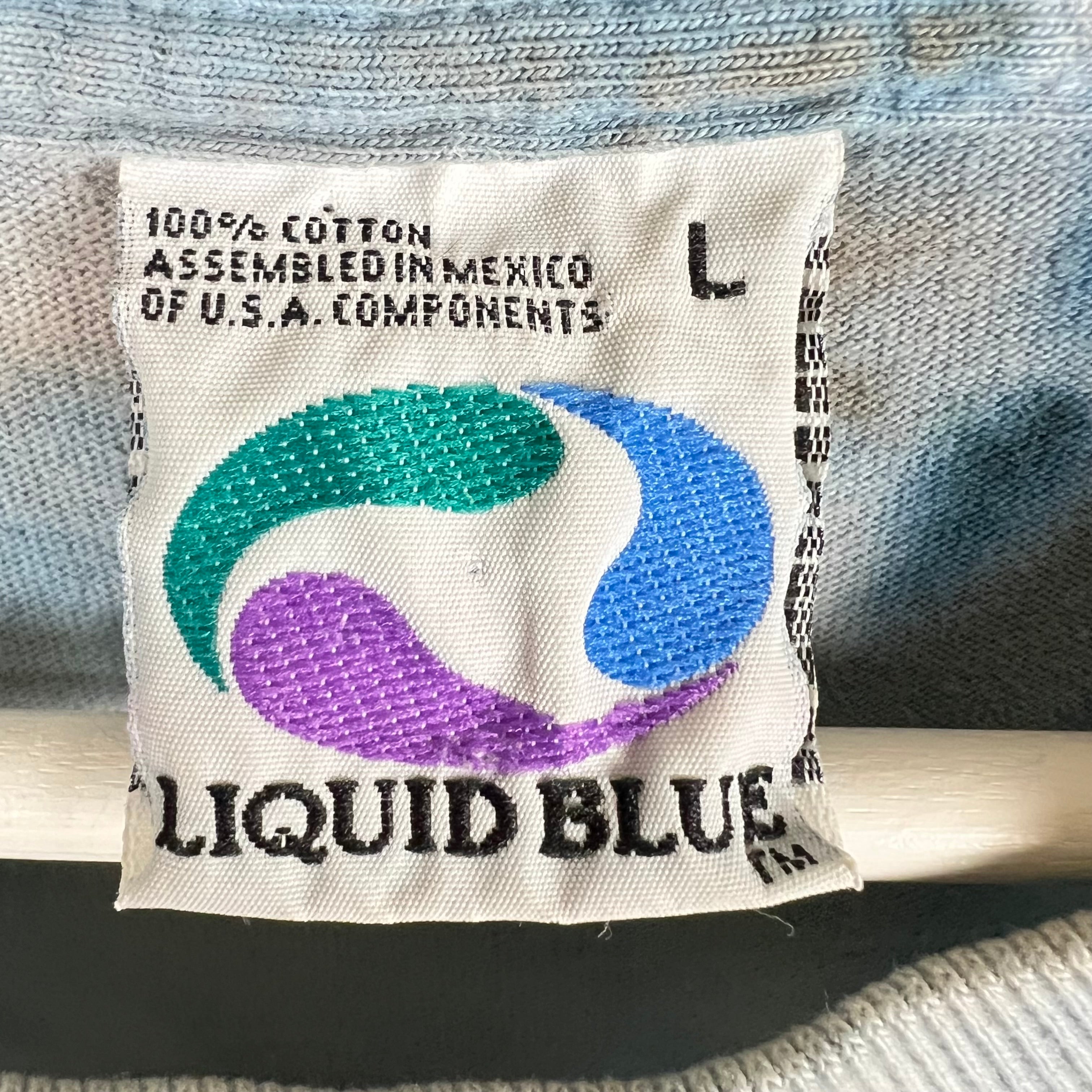 Vintage Liquid Blue Atlanta Falcons Tye Die Logo Tee