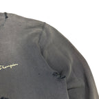 Vintage 90’s Champion Script Logo Thrashed Crewneck Navy