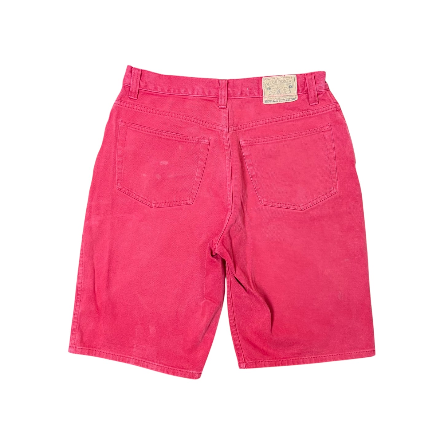 Vintage Blue Rodeo Denim Shorts Washed Red