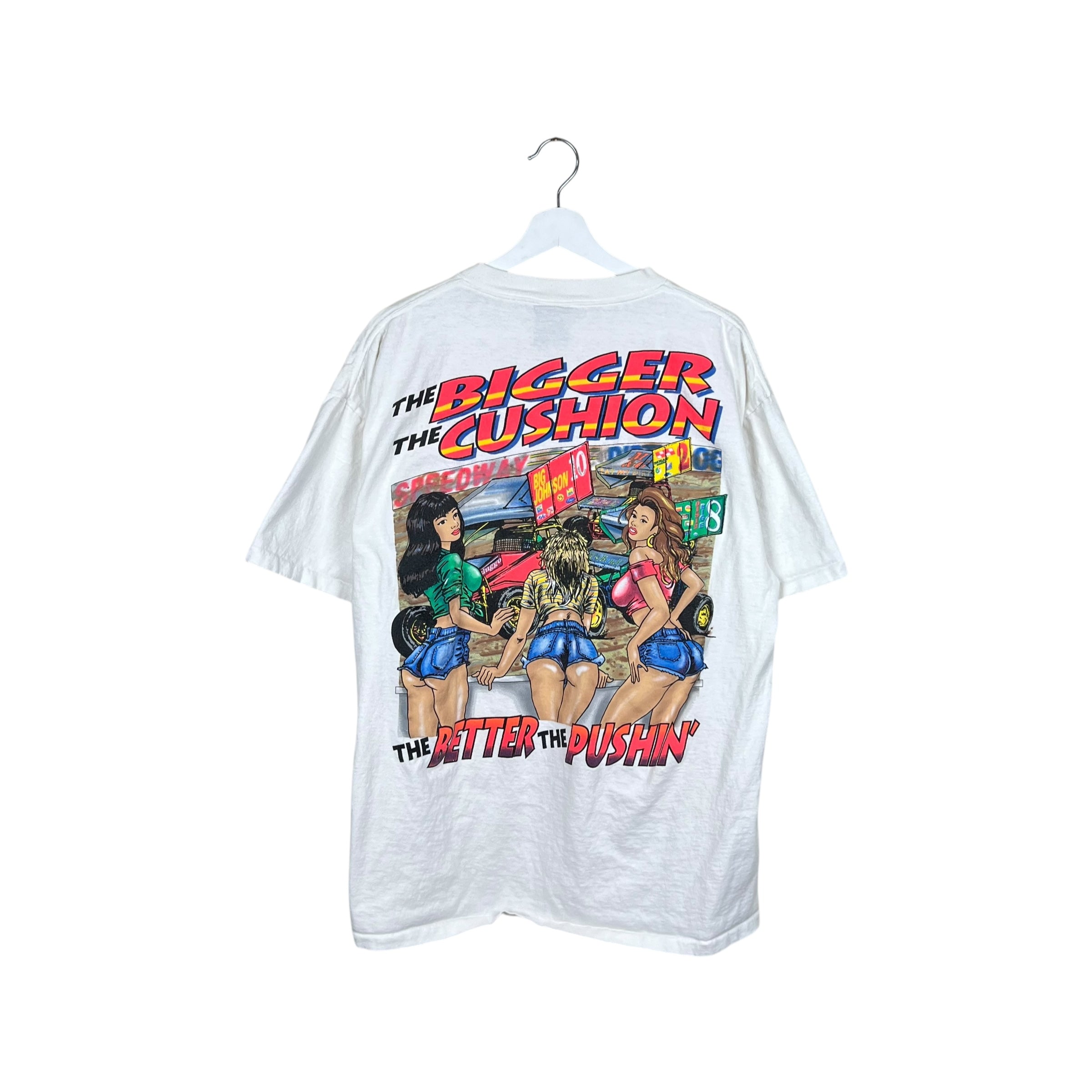 1995 Big Johnson “Do It In The Dirt” Dirt Road Racing Comedy Tee White